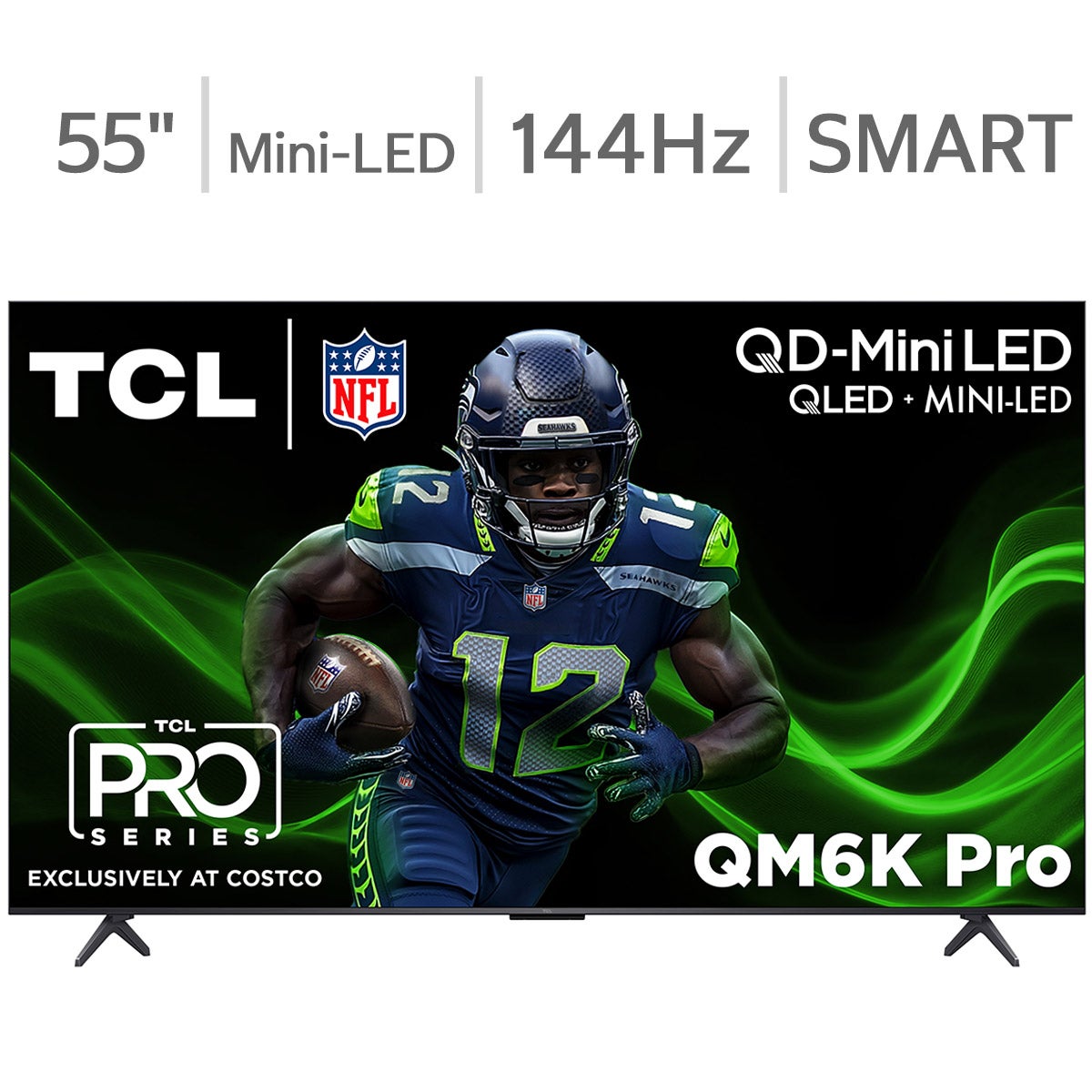 TCL 55" Class - QM6K Pro Series - 4K UHD QD-Mini LED Smart TV - Allstate 3-Year Protection Plan Bundle Included for 5 Years of Total Coverage*