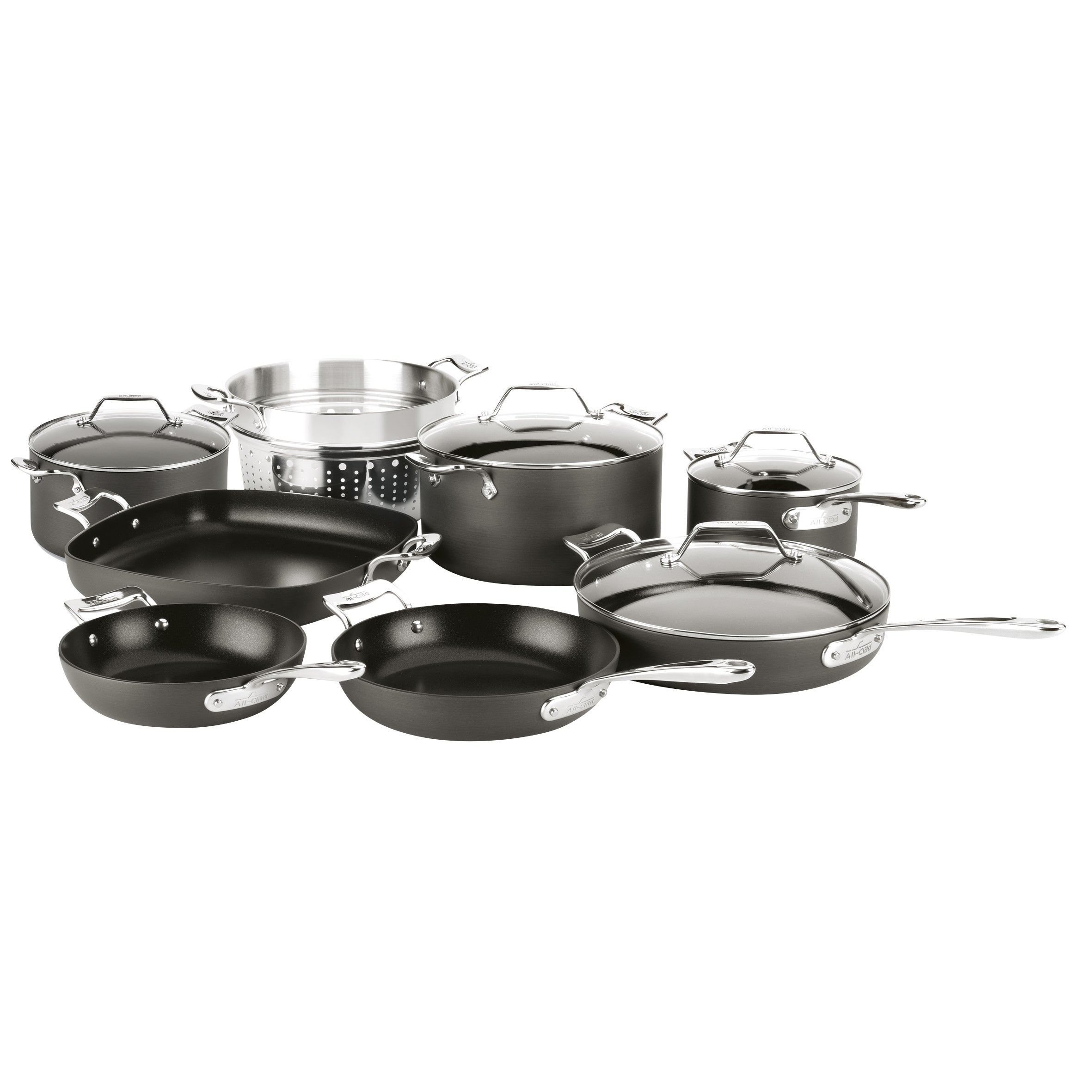 All-Clad 12-piece Hard Anodized Cookware