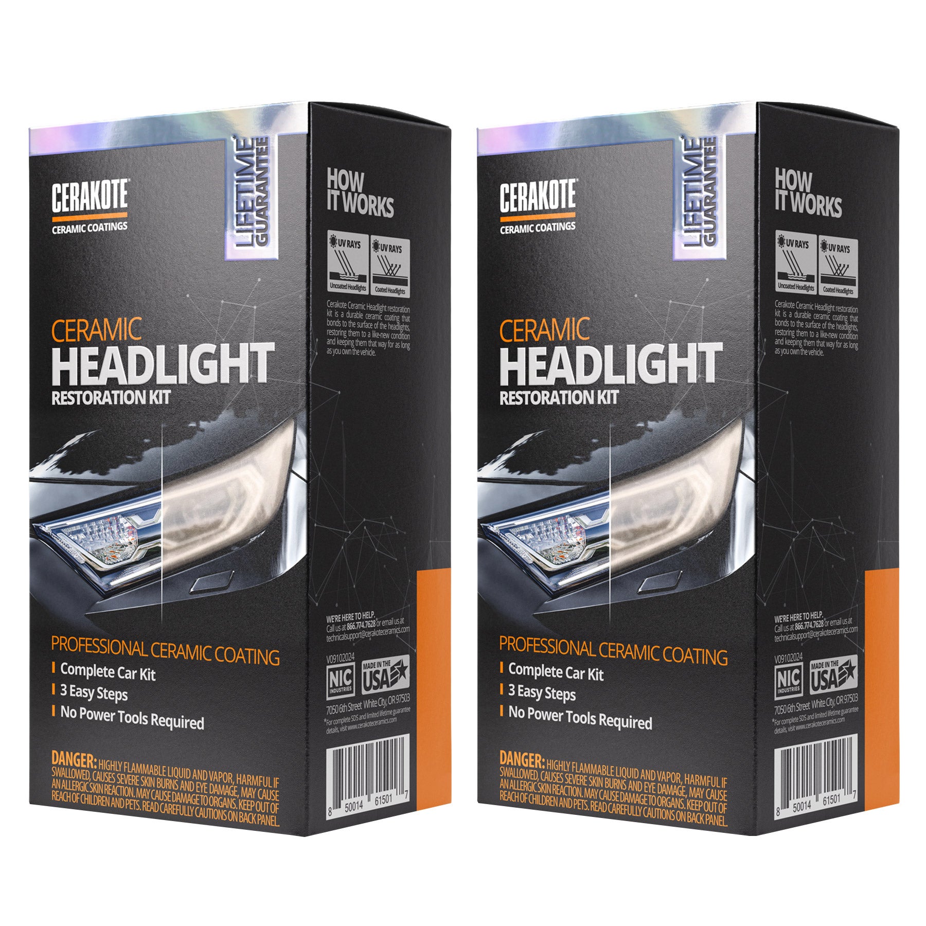 CERAKOTE Ceramic Headlight Restoration Kit 2-pack