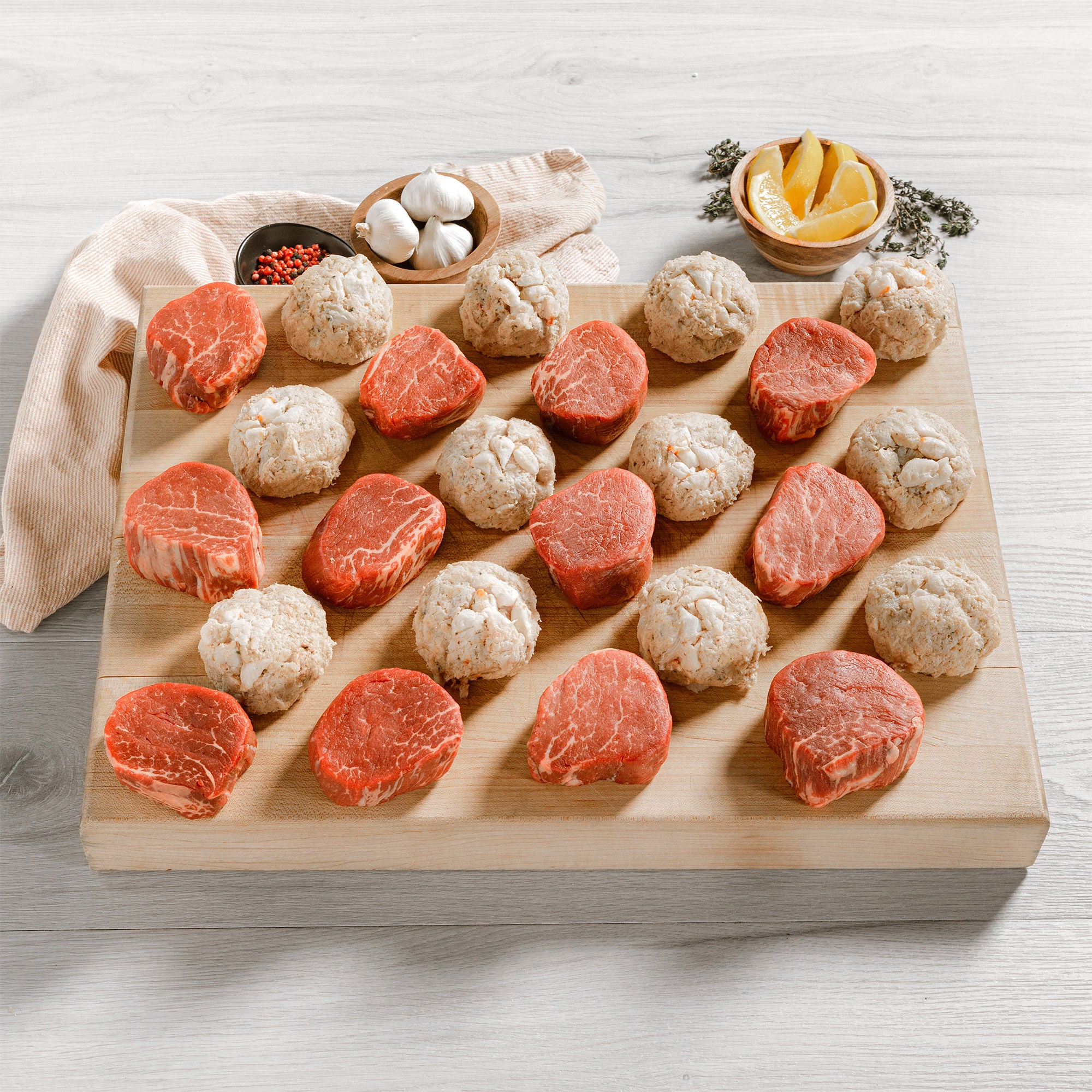 Rastelli's Petite Filet Mignon & Jumbo Lump Crab Cake Surf & Turf, 24 Total Packs, 6.75 Total Lbs.