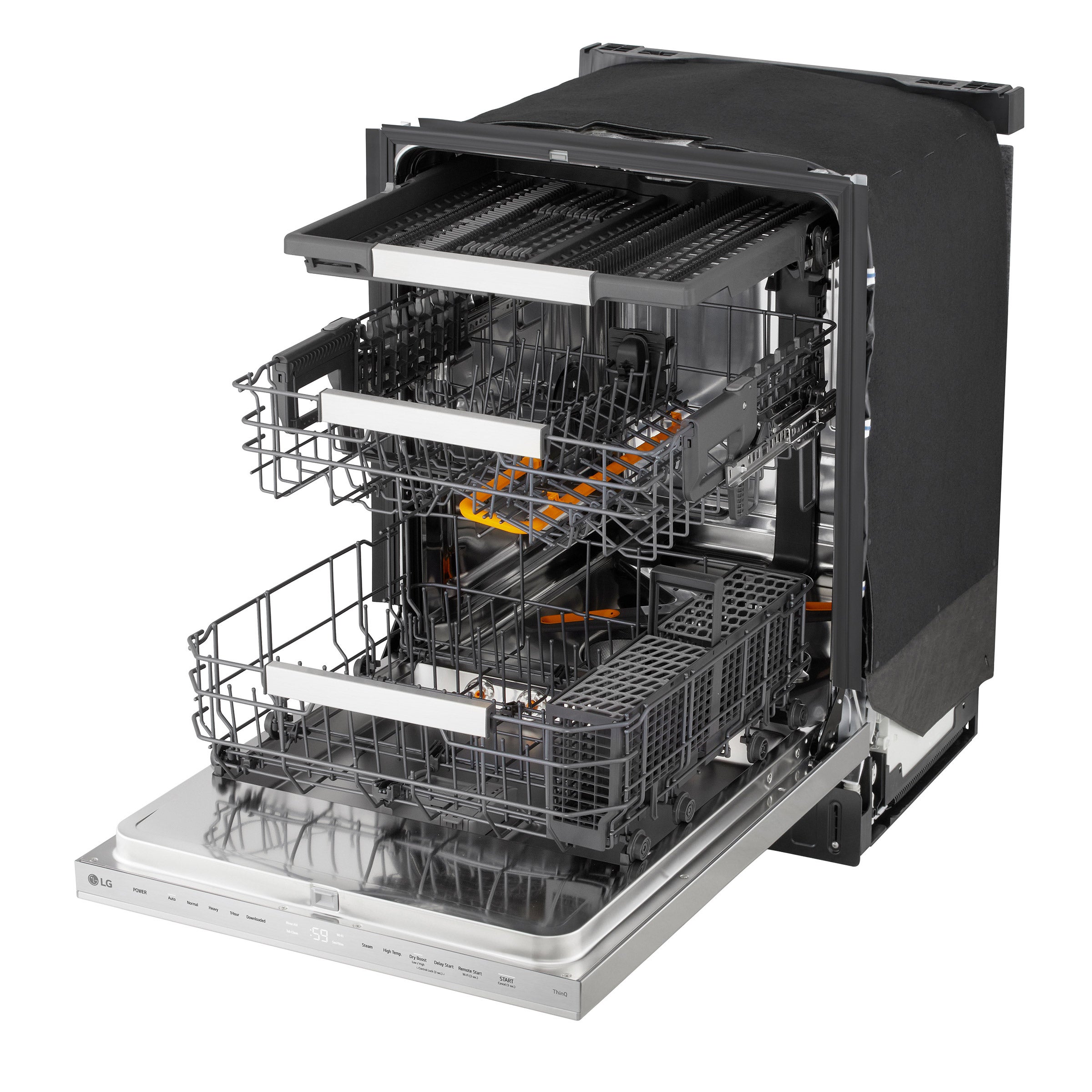 LG FlushFit Top Control Dishwasher with 1-Hour Wash and Dry and QuadWash Pro, 39dBA
