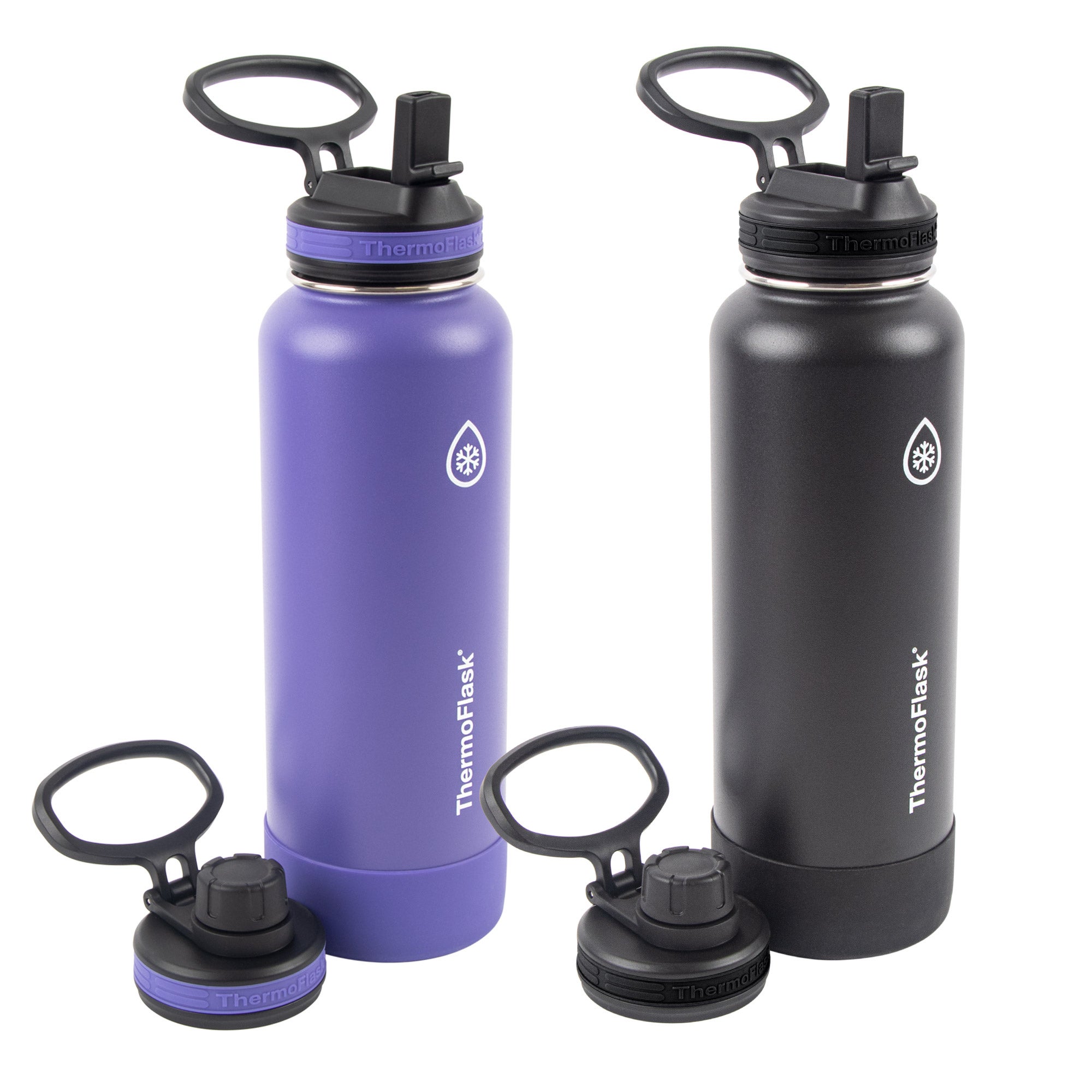 ThermoFlask Stainless Steel 40oz Straw/Spout Lid, 2-packv
