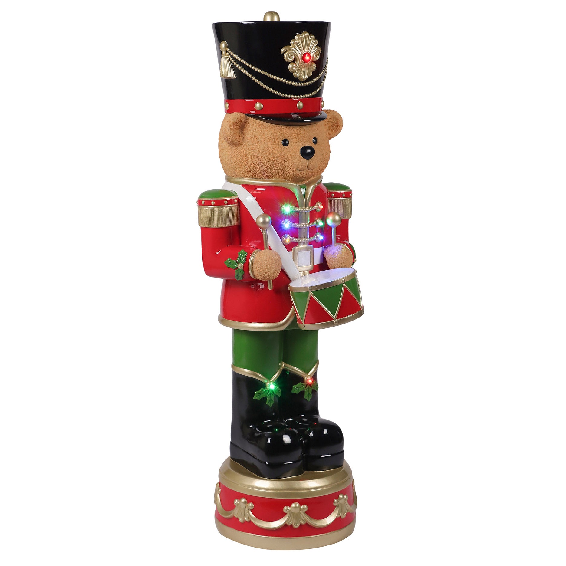 4' Nutcracker Bear with LED Lights