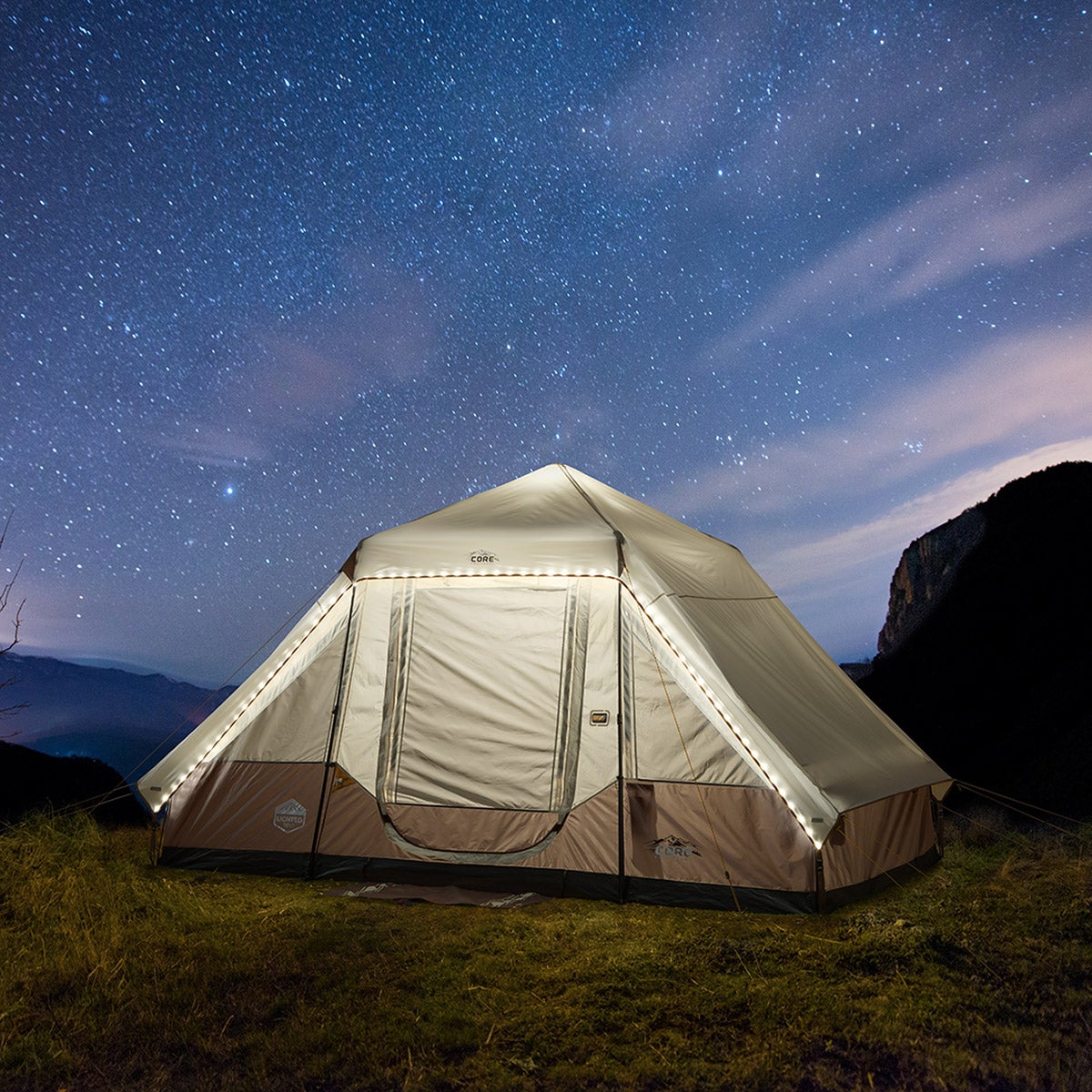 CORE Lighted Instant Pyramid Tent