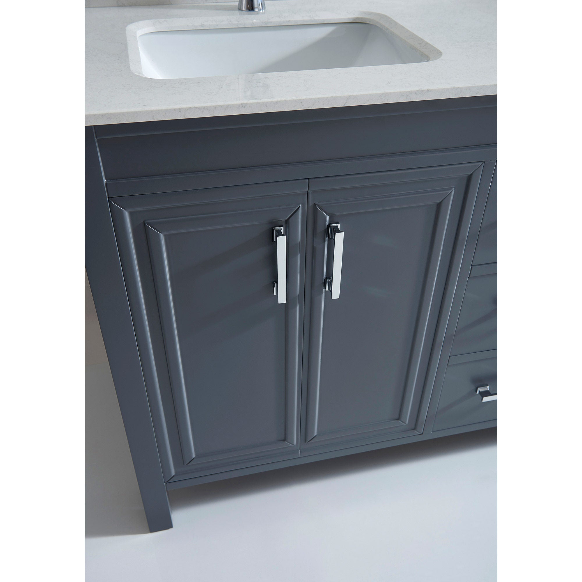 Corniche 60” Gray Double Sink Vanity by Studio Bathe