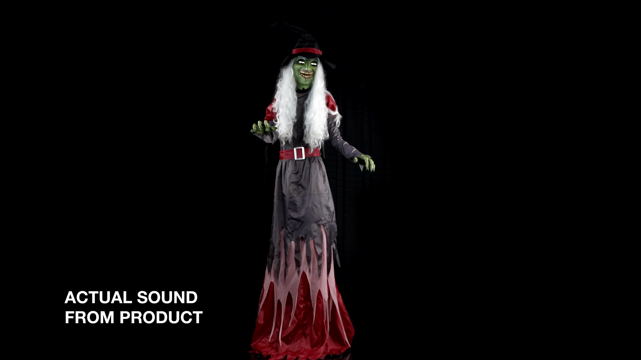12' Animated Witch with LED Eyes