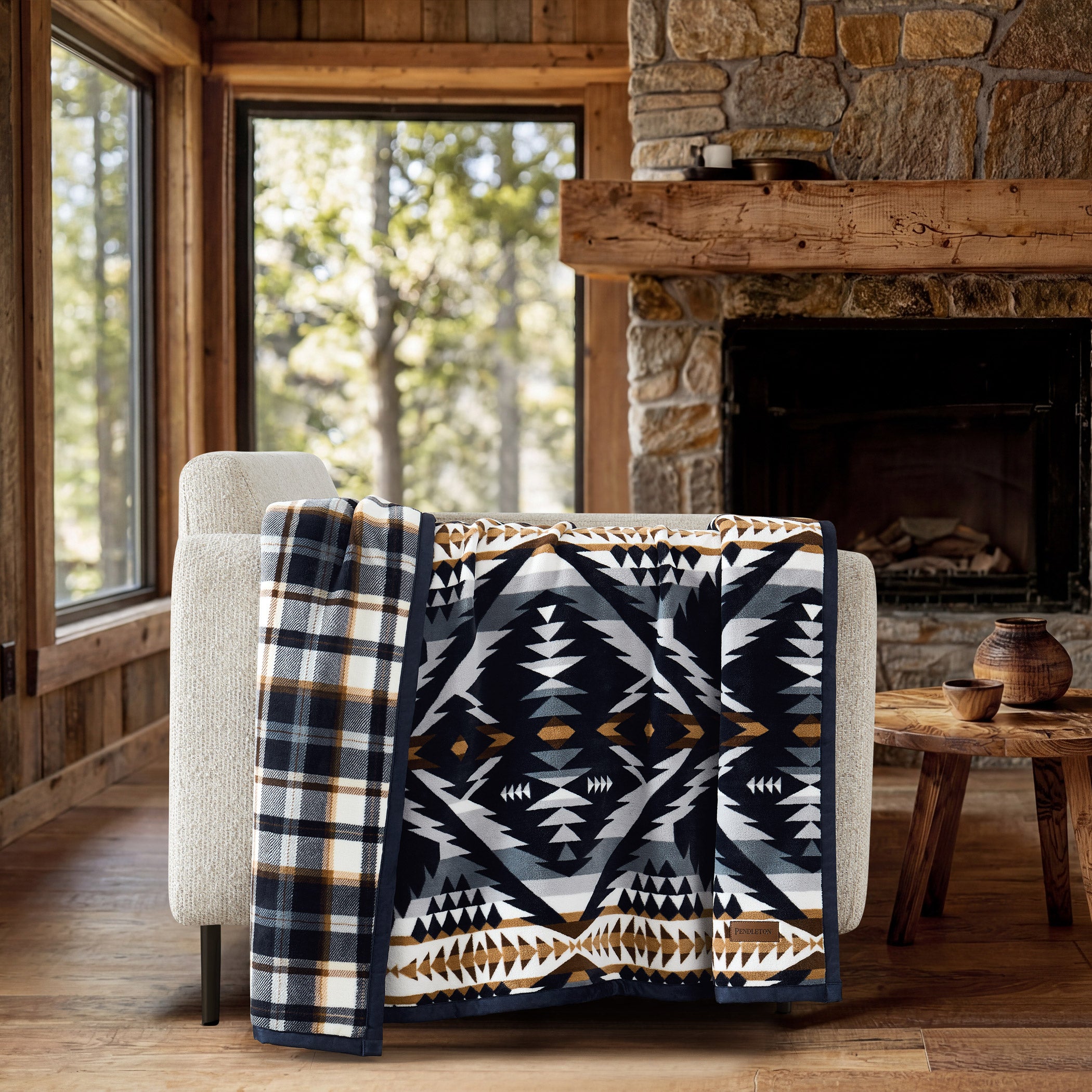 Pendleton Reversible Plush Throw