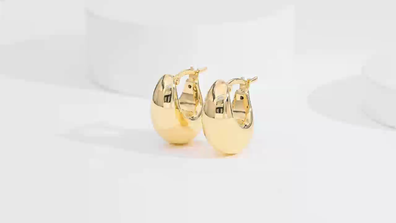 14kt Yellow Gold Wide Hoop Earrings