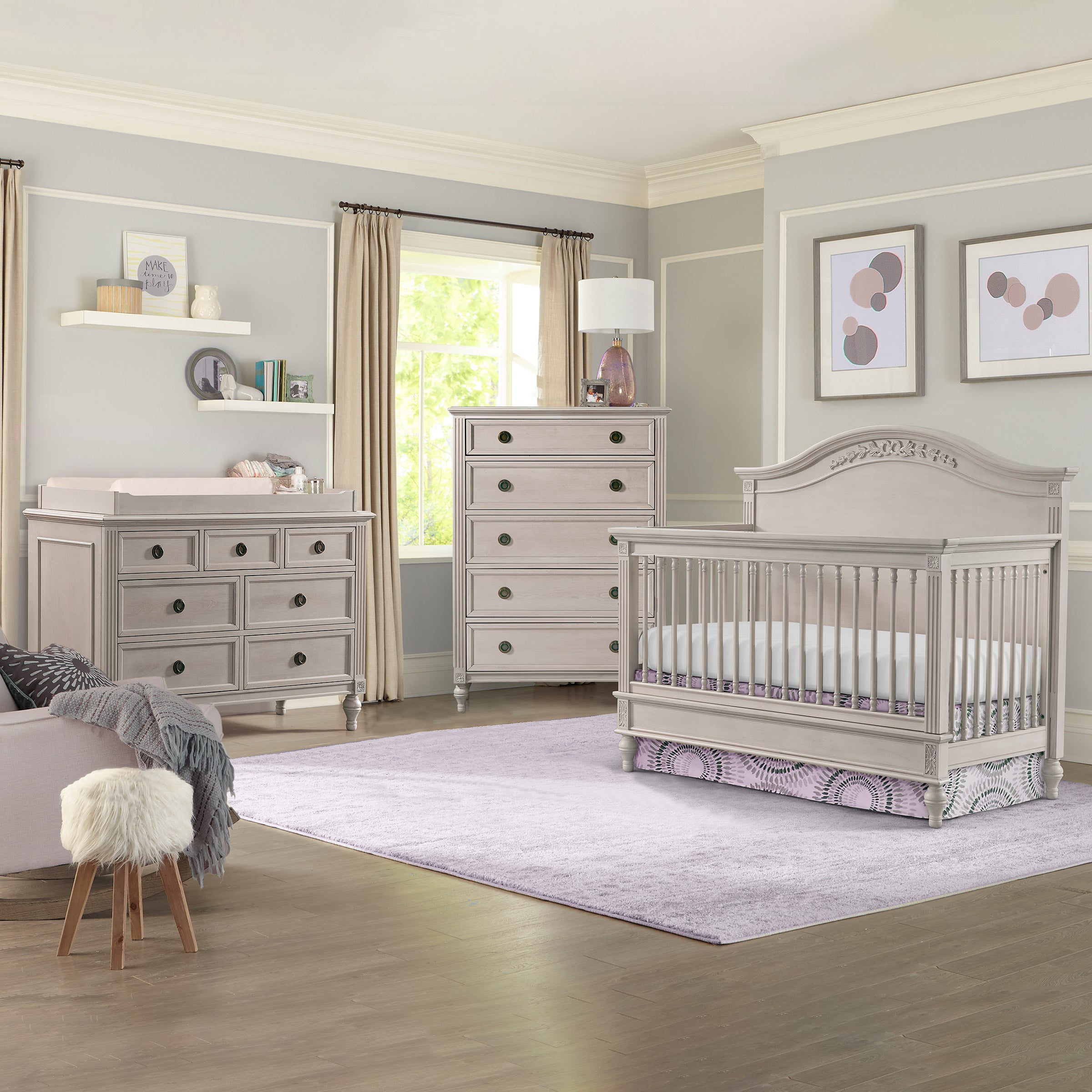 Imagio Baby Victoria 3-piece Crib Set, Chest, Lace Finish
