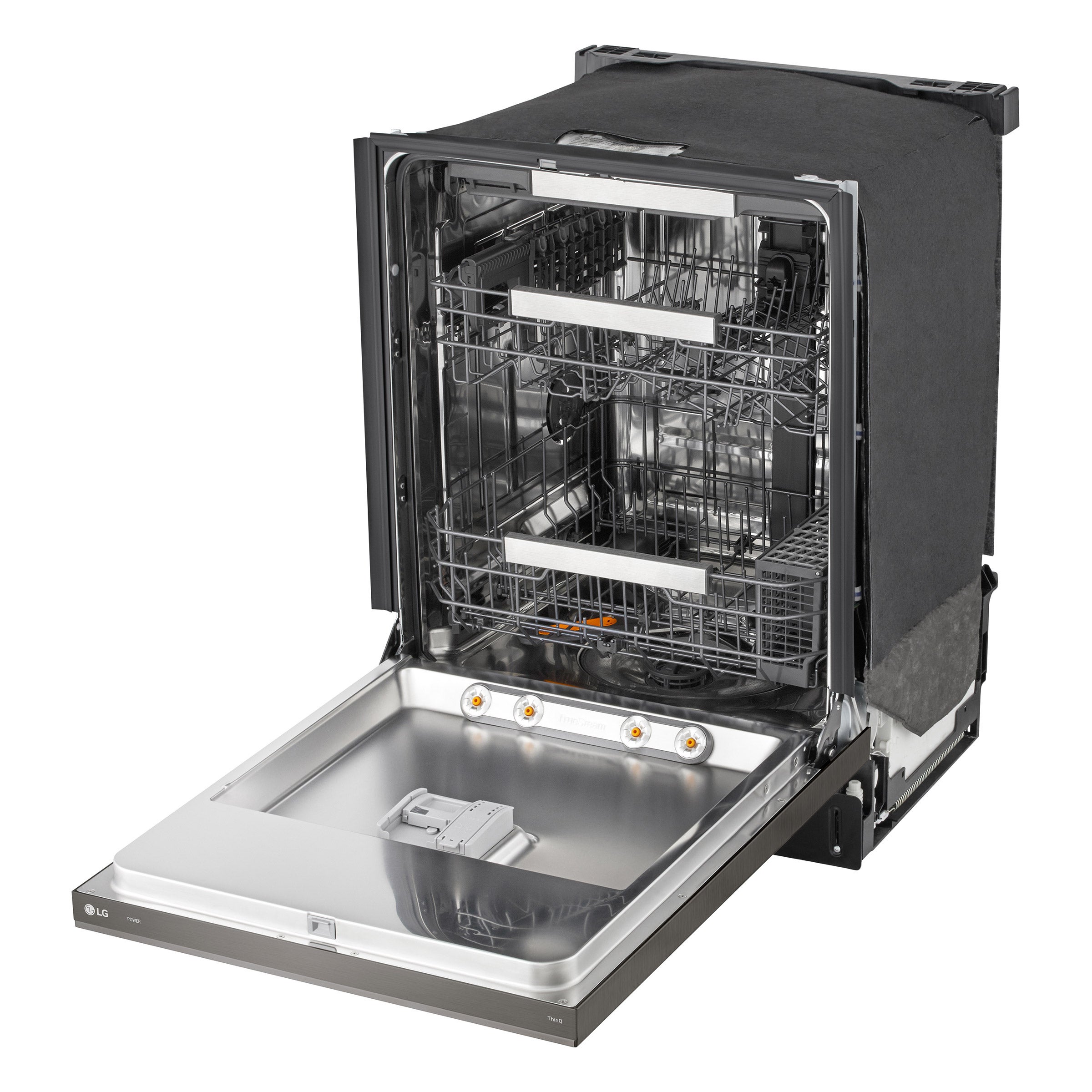 LG FlushFit Top Control Dishwasher 1-Hour Wash and Dry Cycle with Pocket Handle