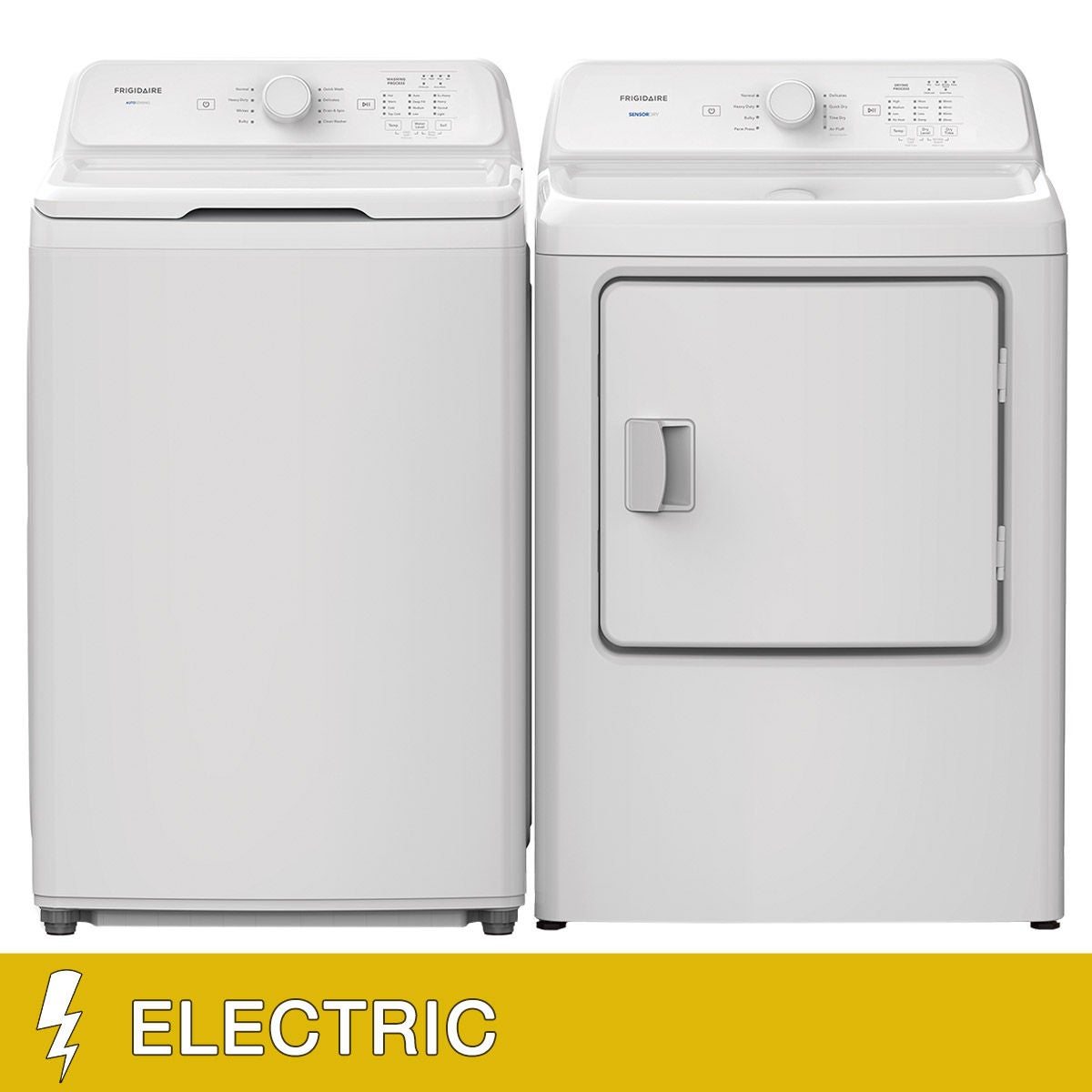 Frigidaire 4.1 cu. ft. Top Load Washer with AUTOSENSING and 7.0 cu. ft. Electric Dryer with SENSORDRY Technology
