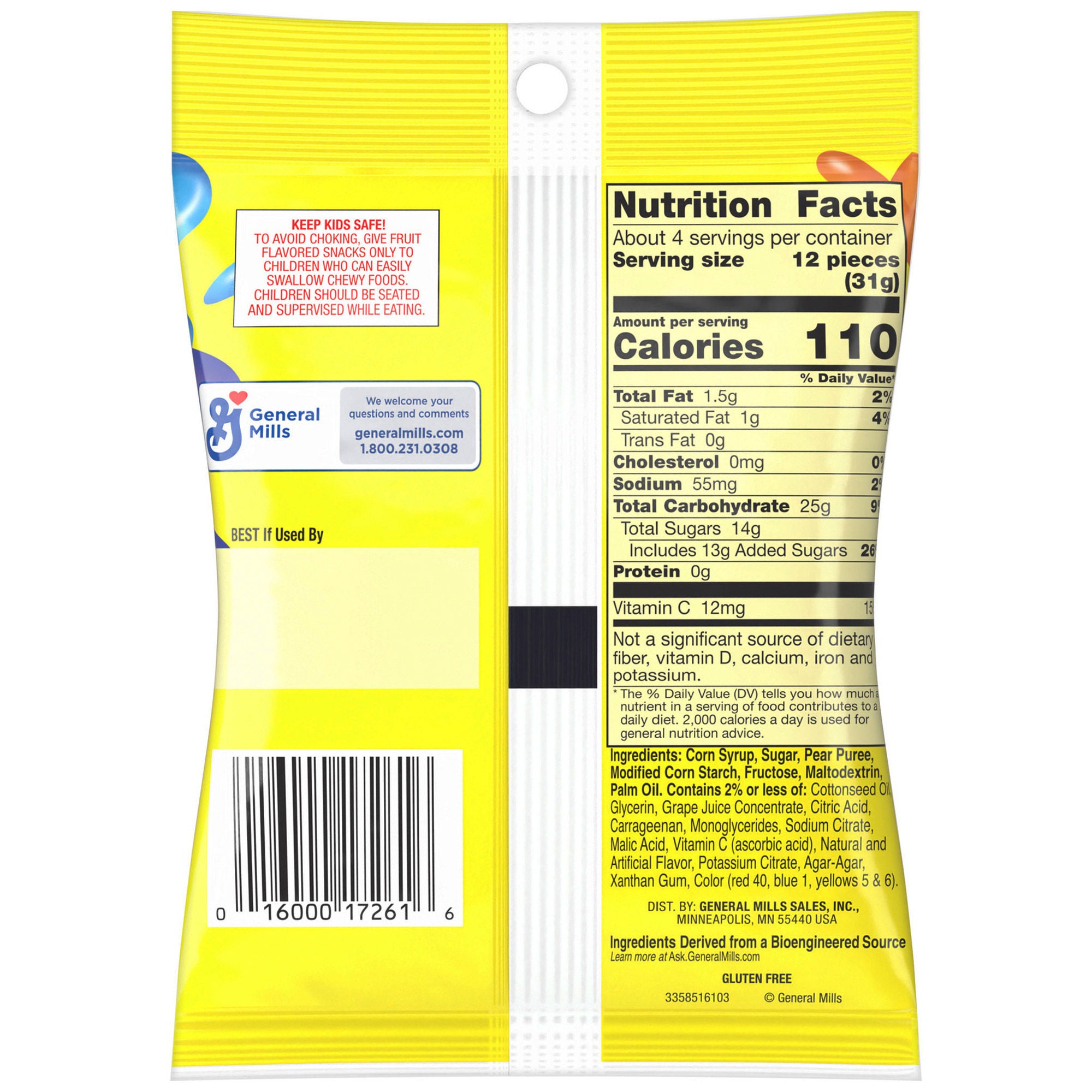Fruit Gushers Fruit Flavored Snacks, Tropical Fruit Flavors, 4.25 oz, 8-count