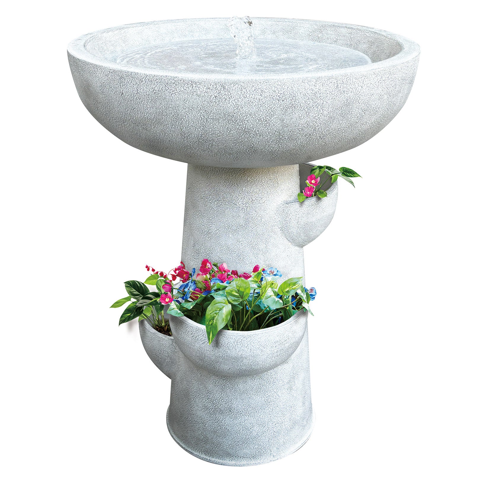 Southern Patio Meridian 26” Solar-Powered Birdbath Fountain