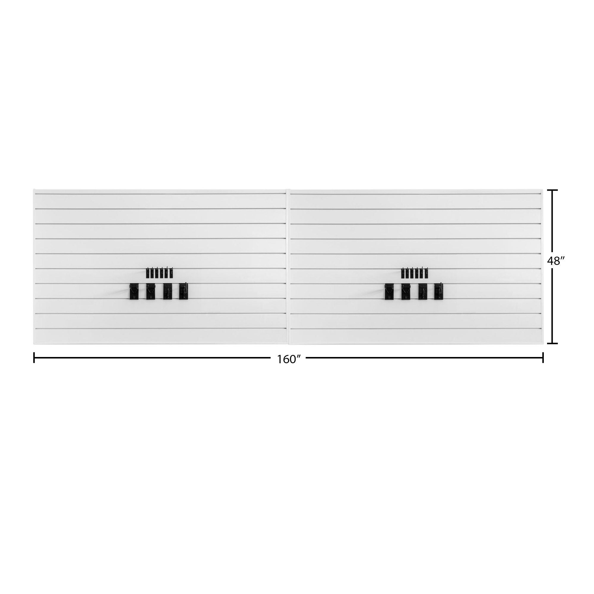 Proslat PVC Slatwall Kit with Black Hooks