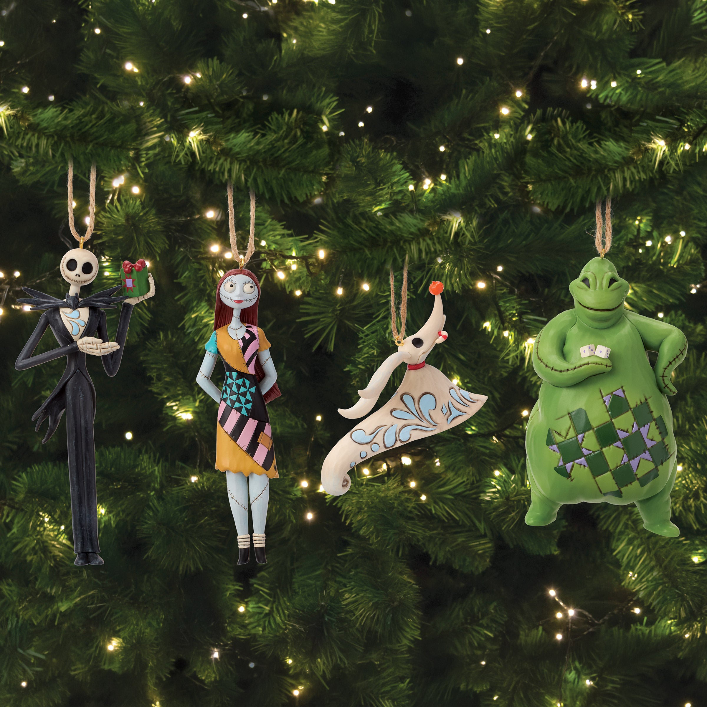 The Nightmare Before Christmas Holiday Ornaments by Jim Shore, Set of 4