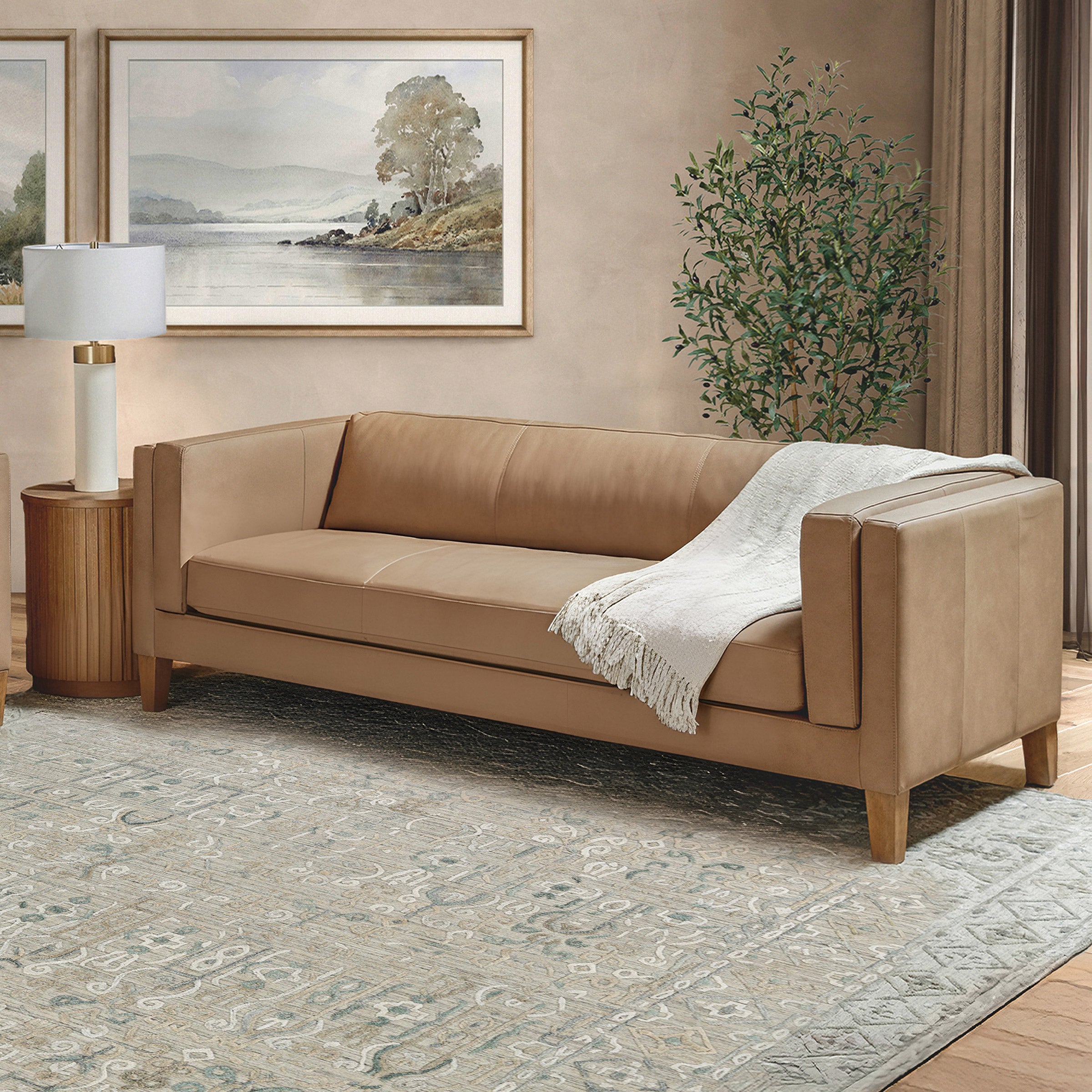 Boyd Top Grain Leather Sofa and Chair Set