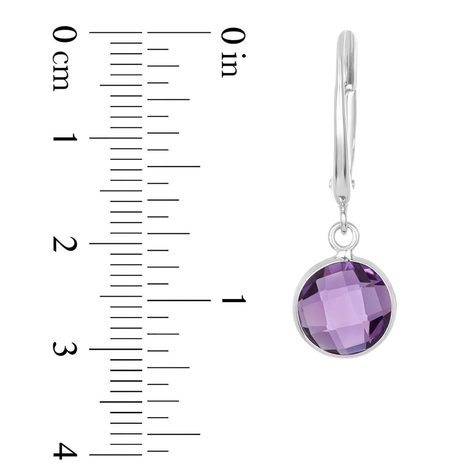 Amethyst 14kt White Gold Earrings
