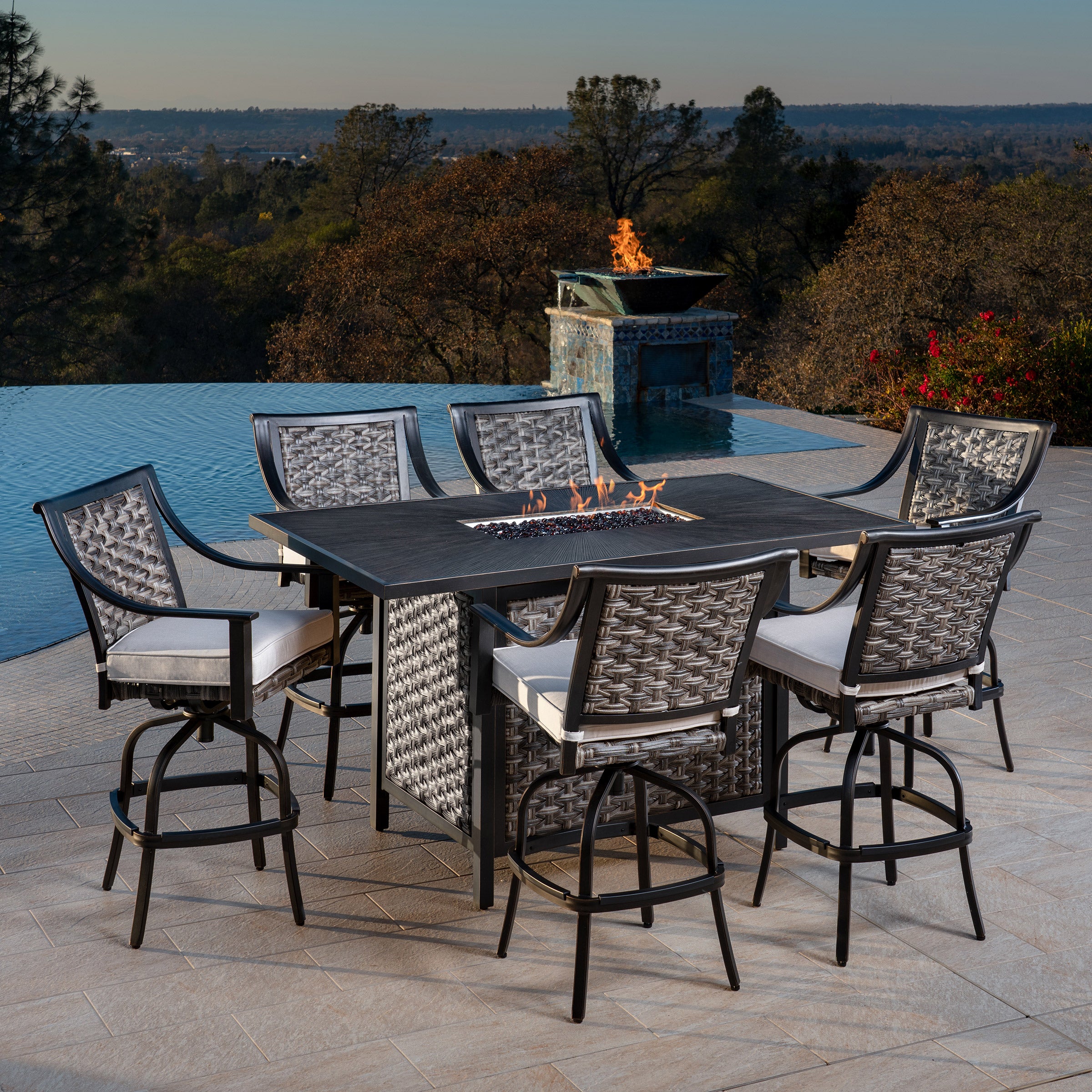 Terra Mar 7-piece High Fire Dining Set