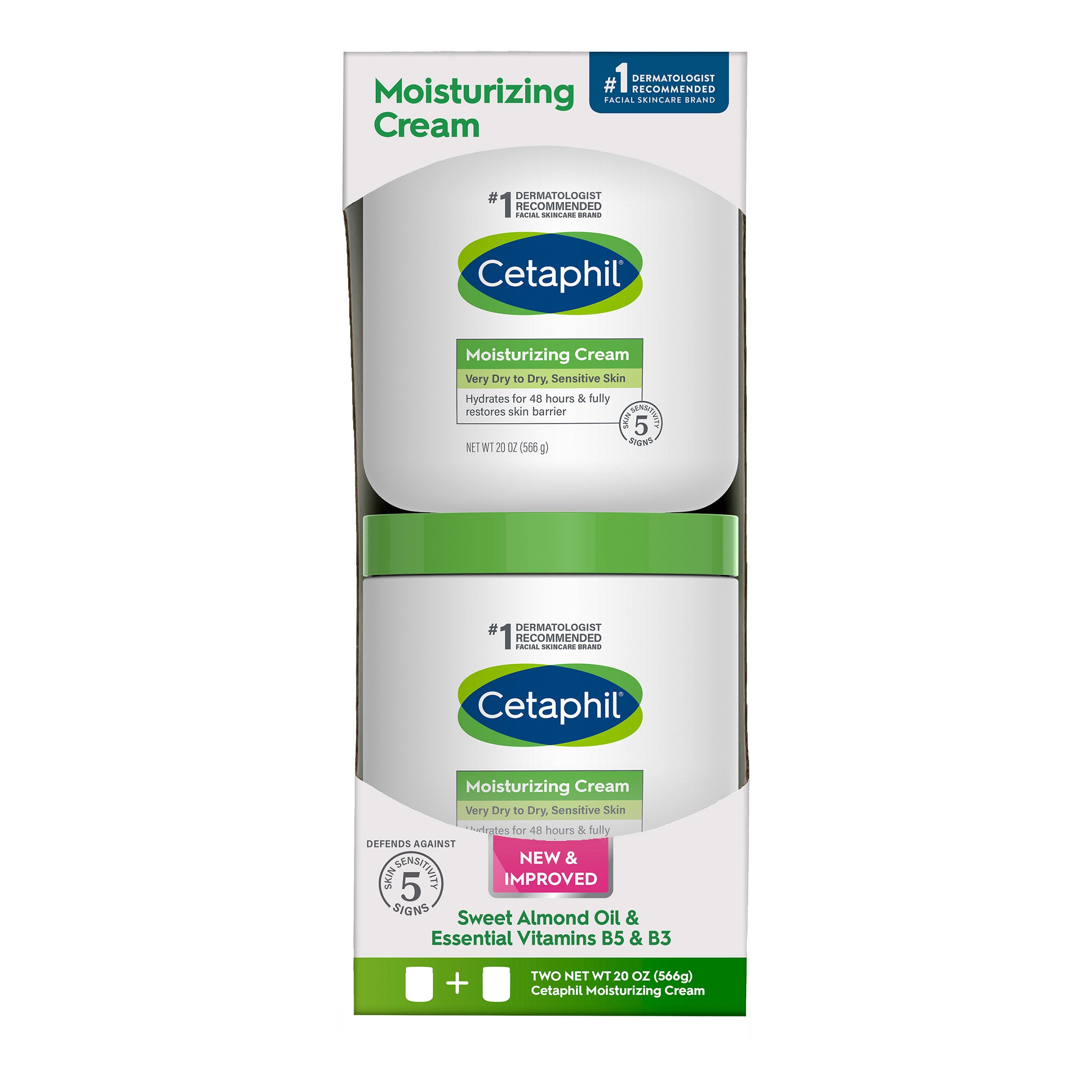 Cetaphil Moisturizing Cream 20 oz, 2-pack