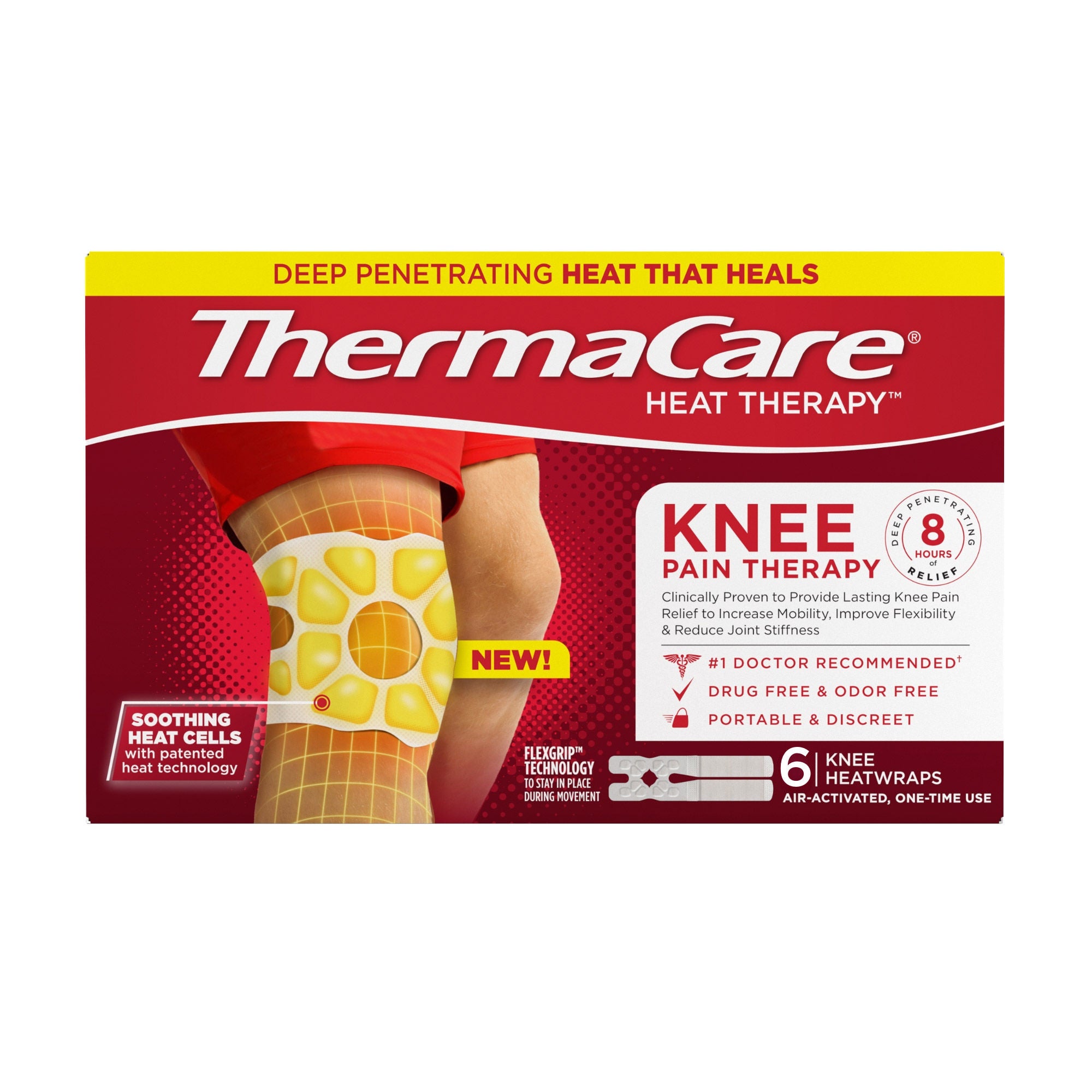 Thermacare Knee Pain Therapy, 6 HeatWraps