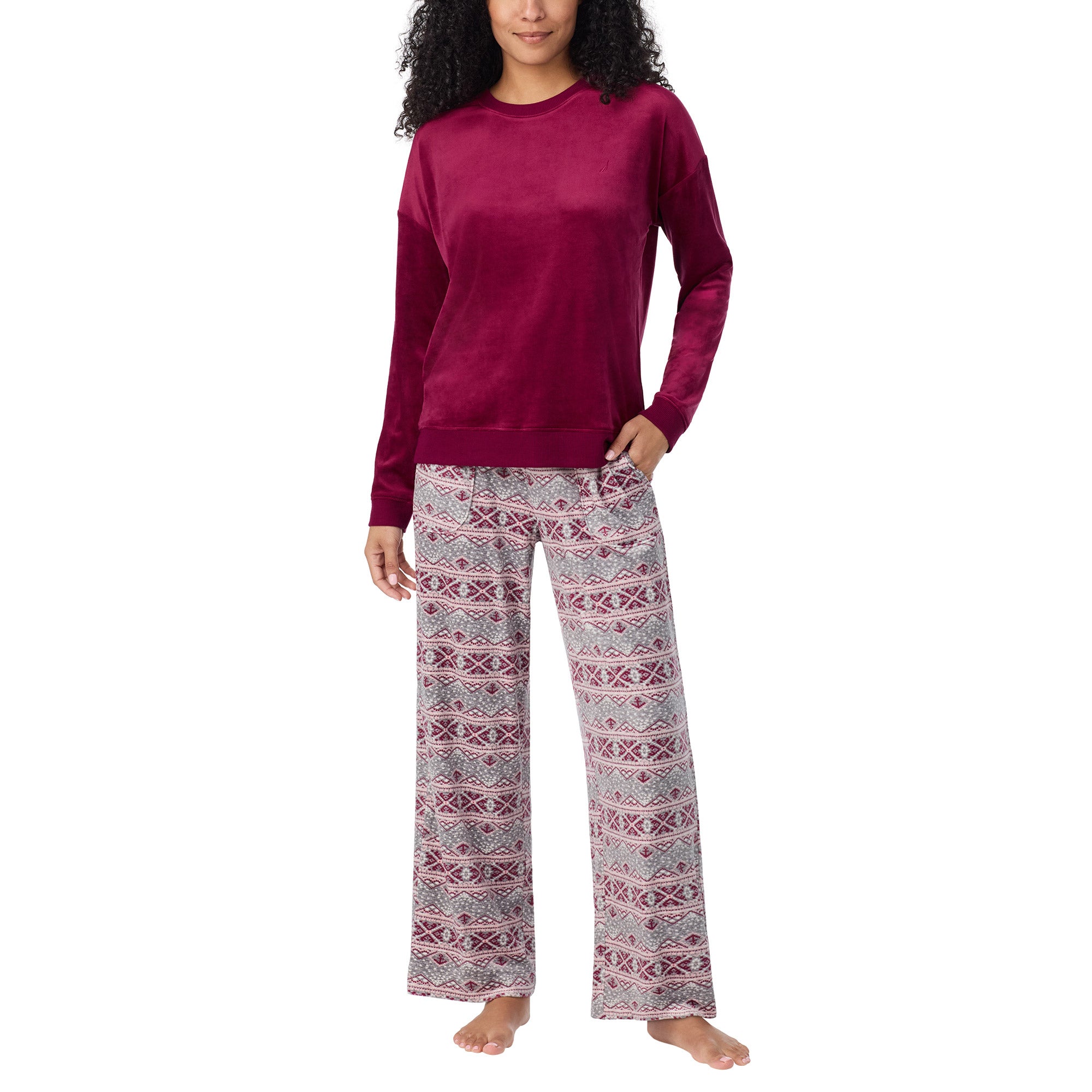 Nautica Women's Fleece PJ Set