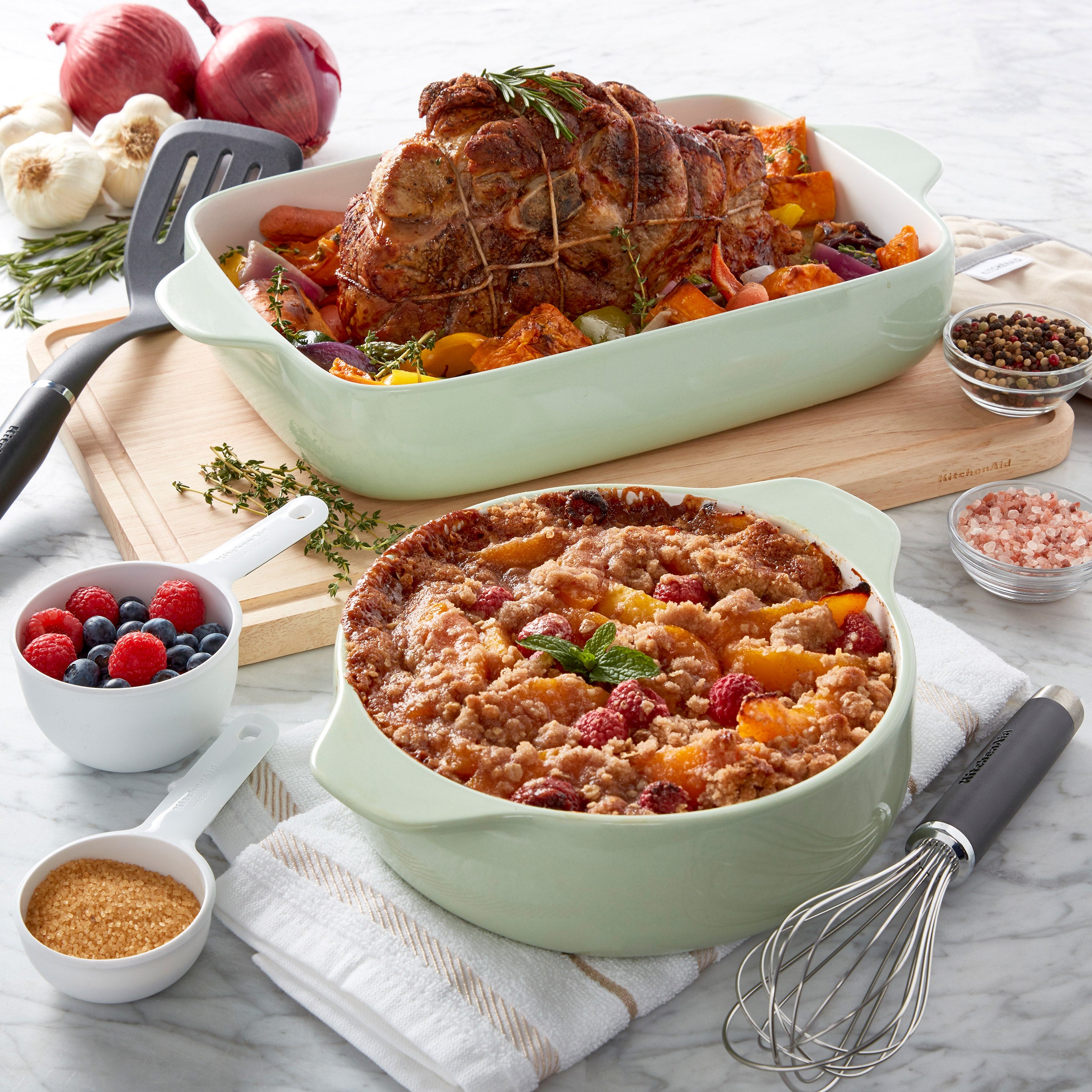 KitchenAid 2-piece Vitrified Stoneware Bakeware Set