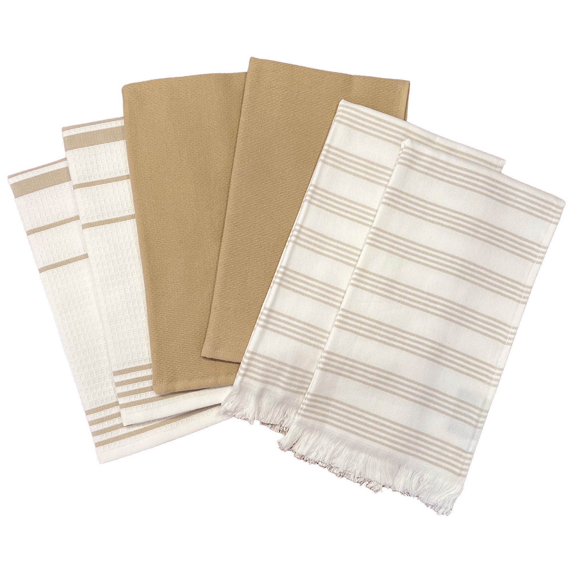 Turkish Utility Kitchen Towels, 6-pack