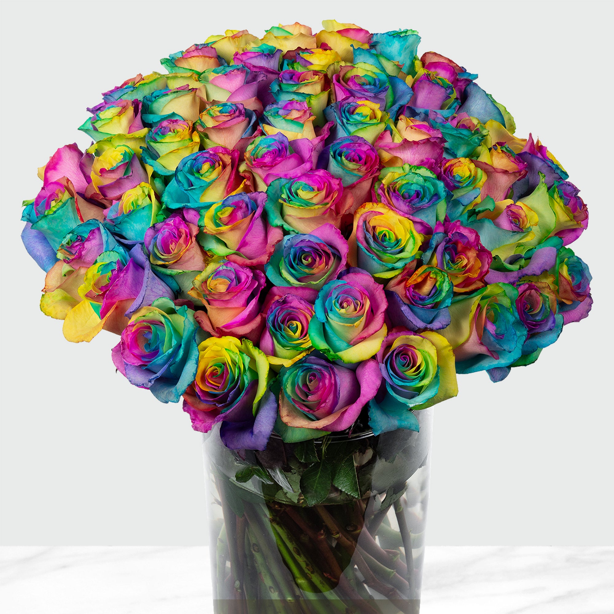 50-stem Rainbow Roses