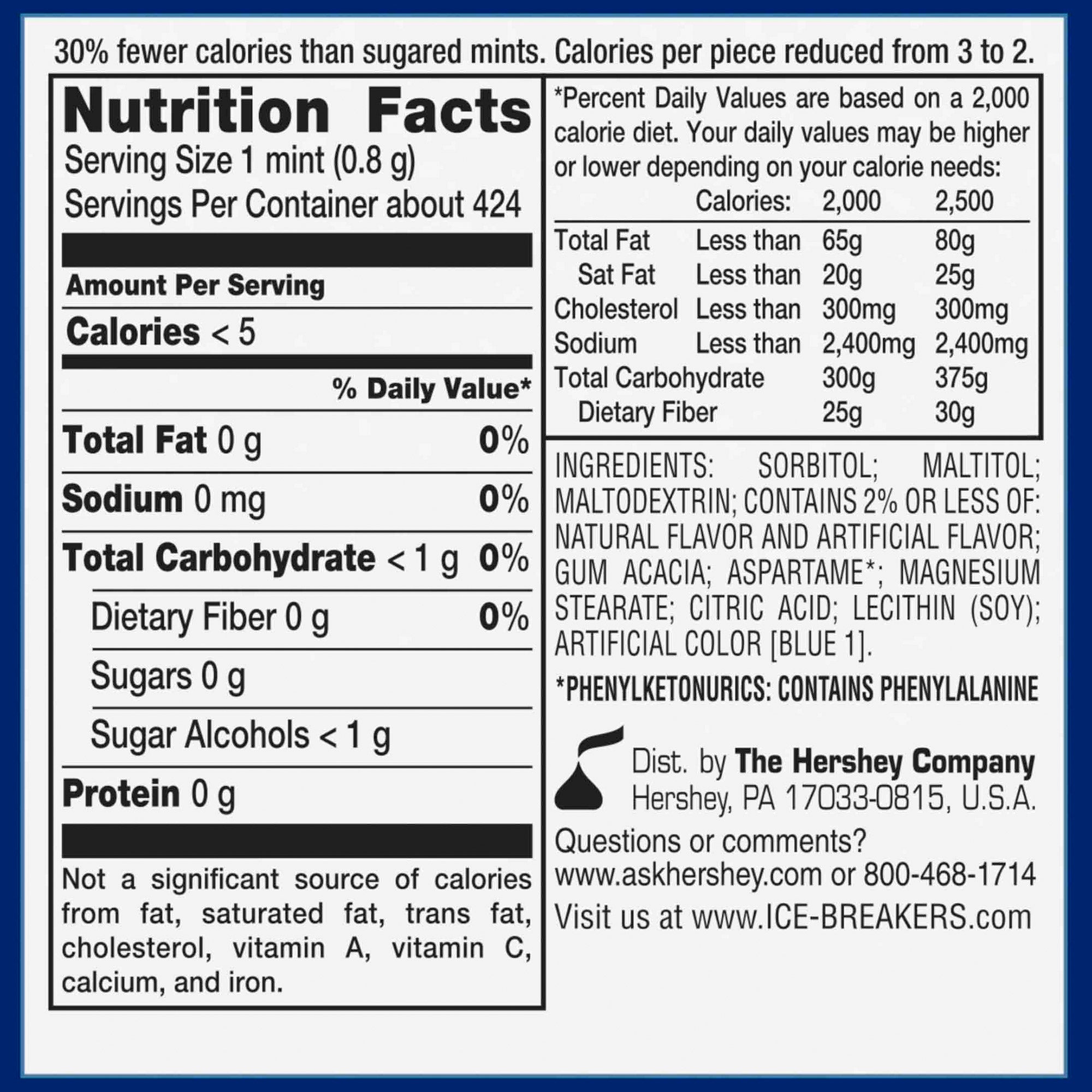 Ice Breakers Mints, Cool Mint, 1.5 oz, 8-count
