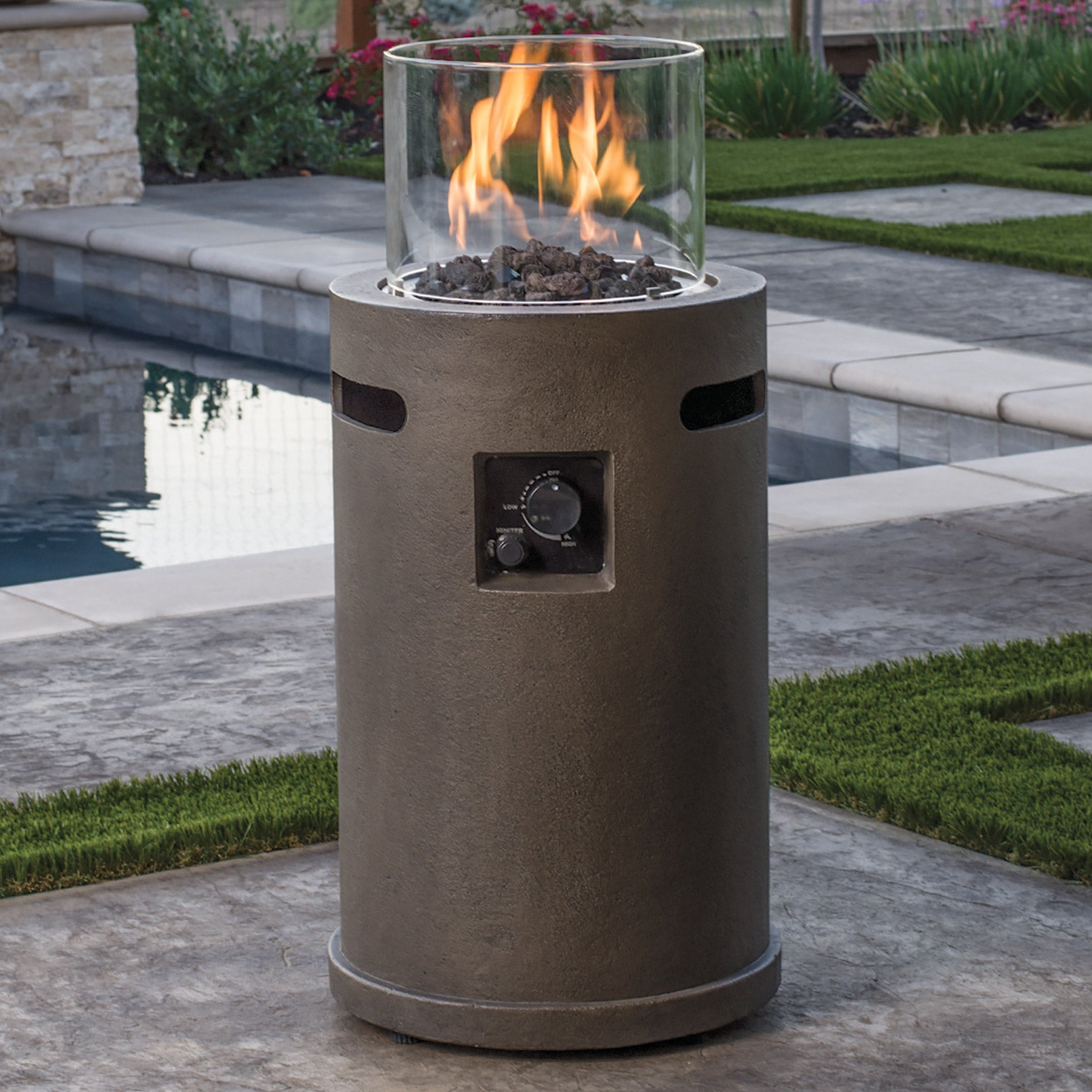 Outdoor Gas Fire Column
