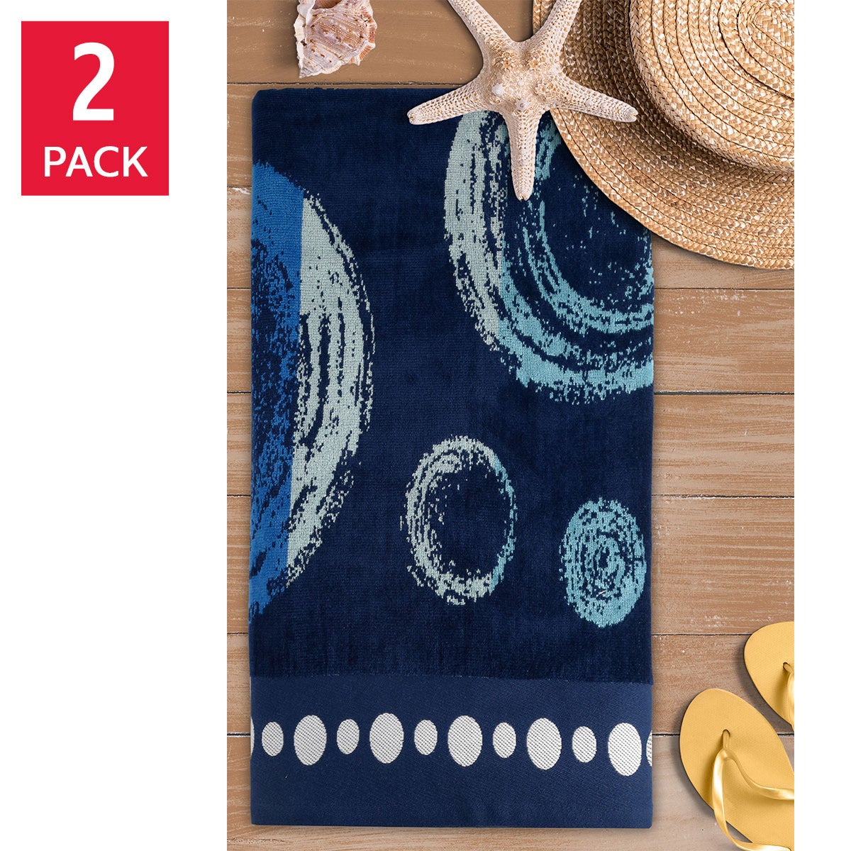 Trident Beach Towel, 2-pack