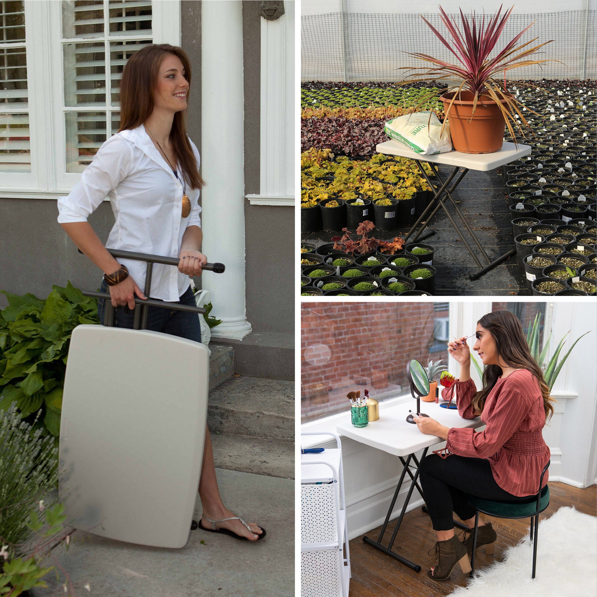 Lifetime 30" Adjustable Folding Table, 2-pack