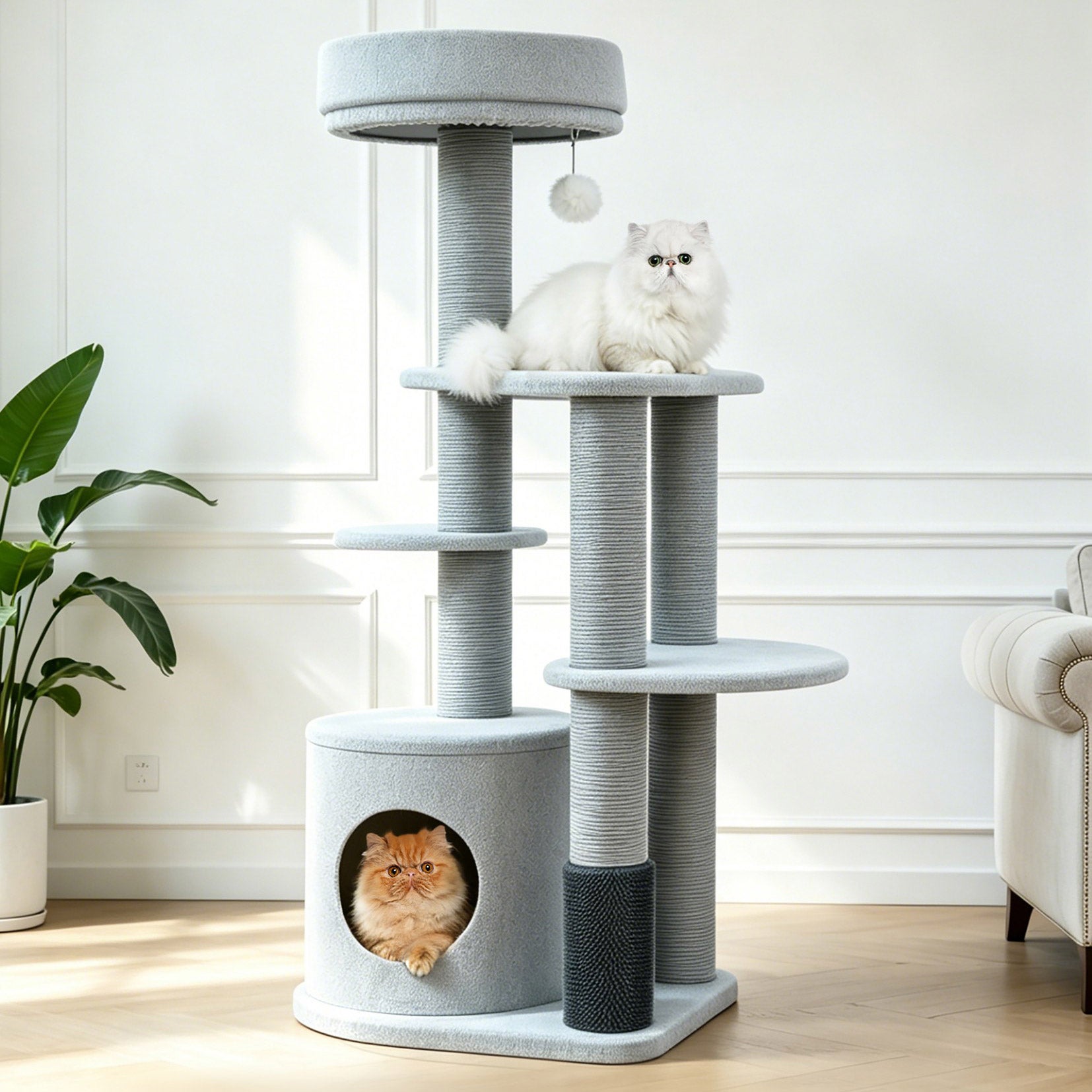 Catry Cohos 64" Cat Tree with High Back Sofa