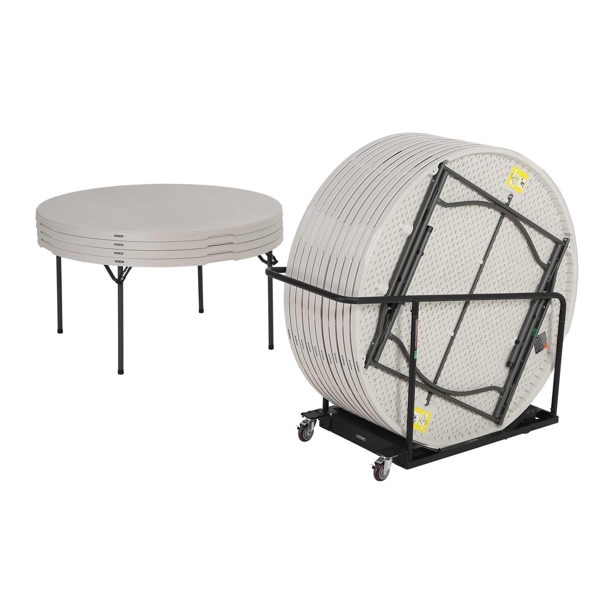 Lifetime 60" Round Table, 15-pack with Cart