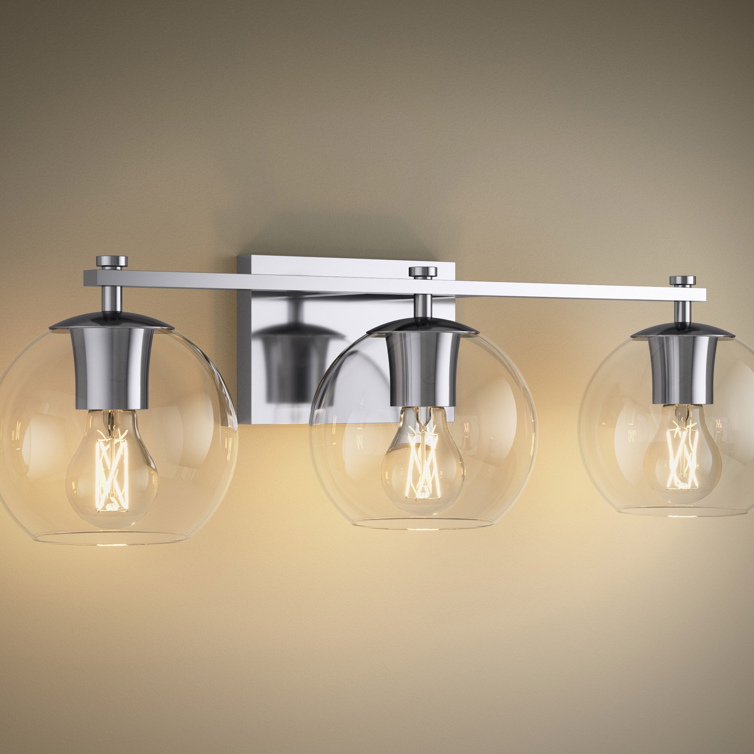 Kohler Orime Three-light Globe Glass Shade Wall Sconce
