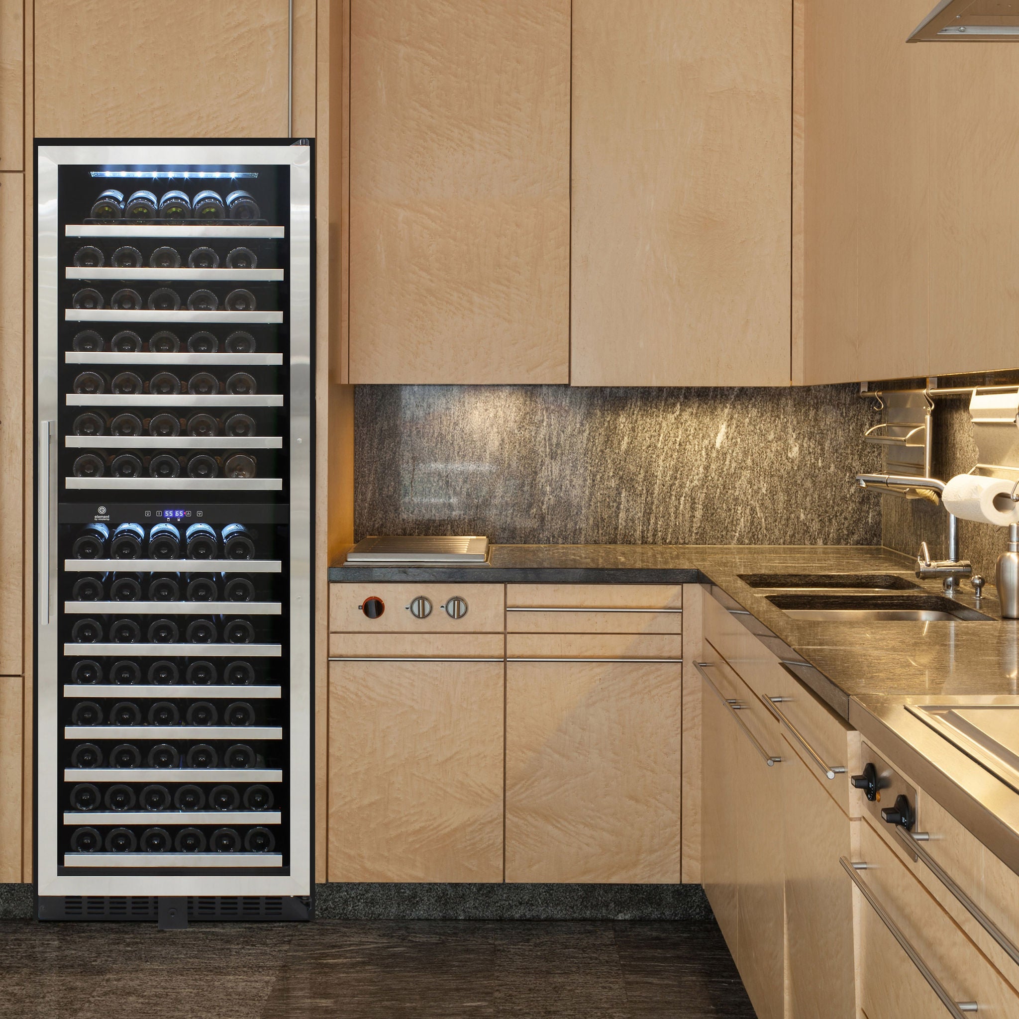 Vinotemp 155-Bottle Wine Cooler with Dual Zone Cooling