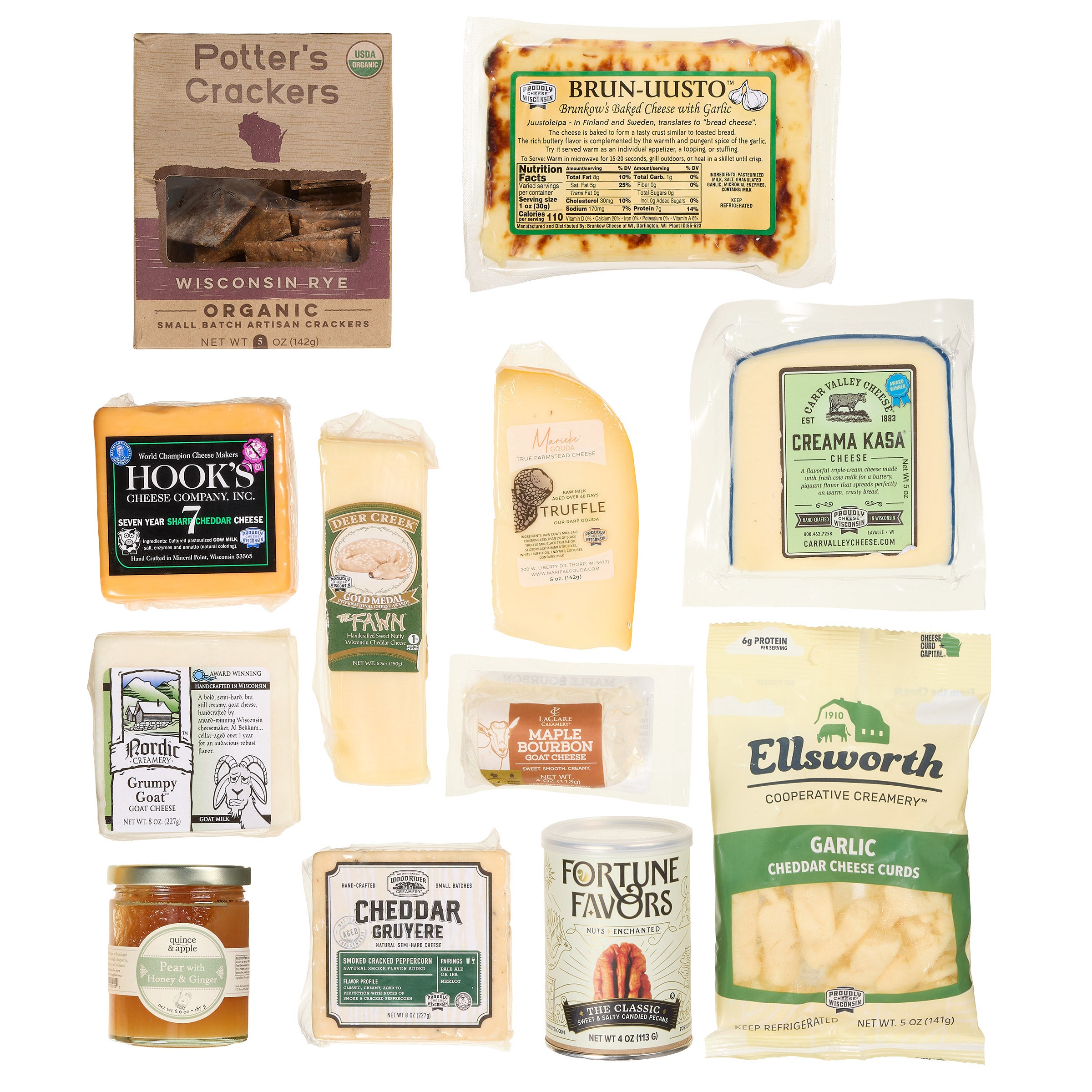 Fortune Wisconsin Select Cheeseboard Bundle, Wisconsin Cheesemaker Gift Crate