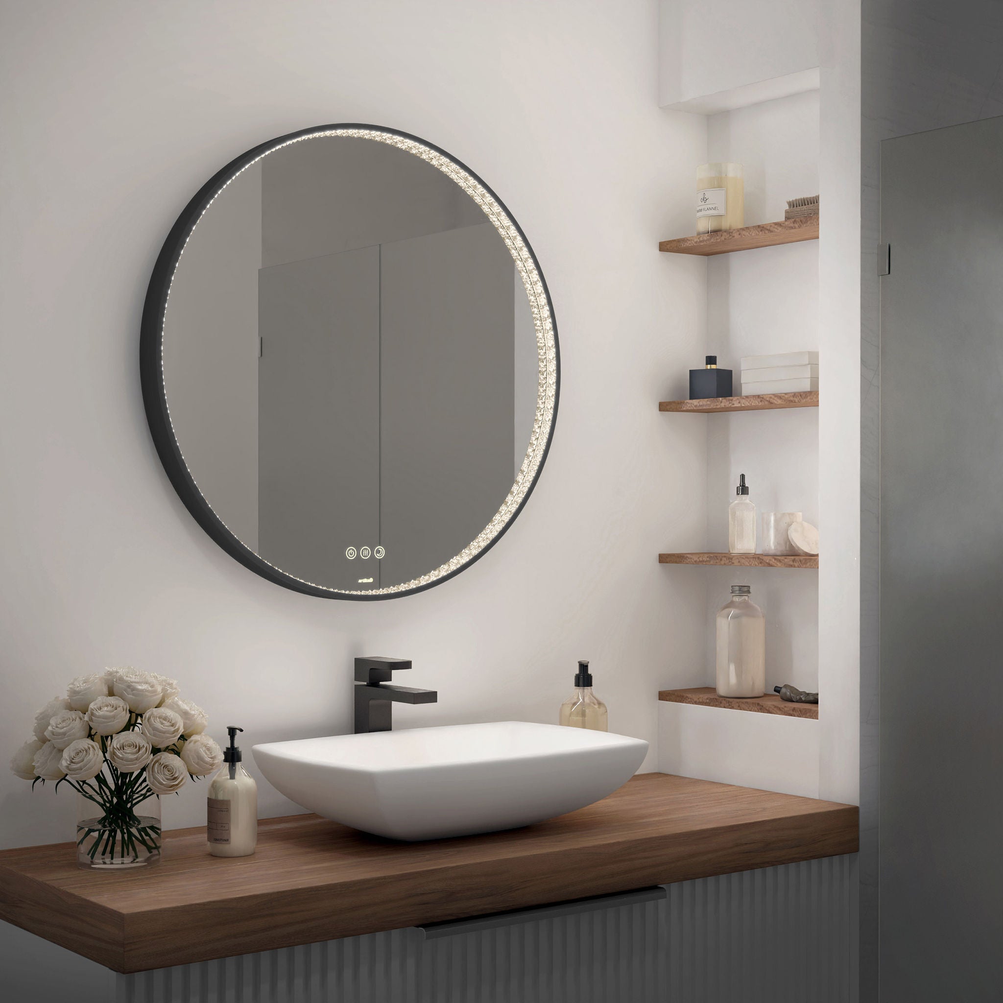 Artika Romy 28" LED Lighted Wall Mirror with Defogger