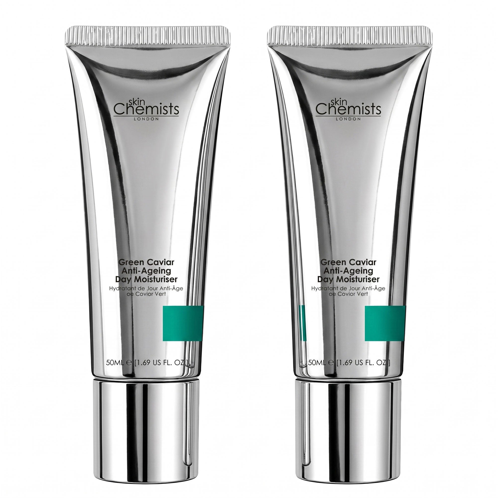 skinChemists Green Caviar Anti-Ageing Day Moisturizer with Bakuchiol, 1.69 fl oz, 2-pack