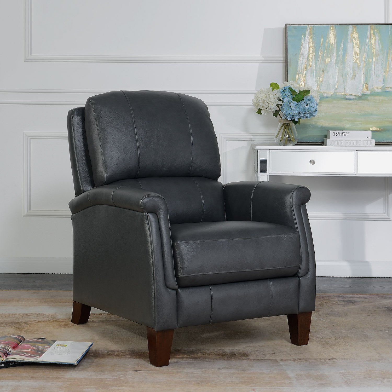 Everlie Leather Pushback Recliner