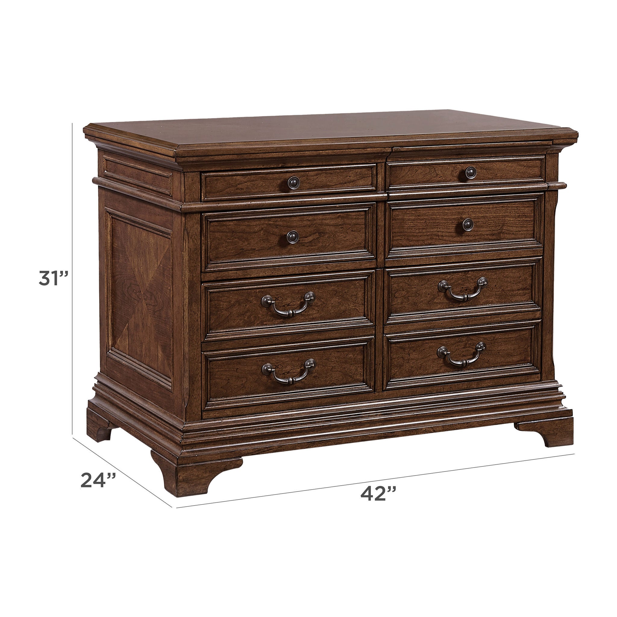 Lewis 66" Desk with Return & Lateral File