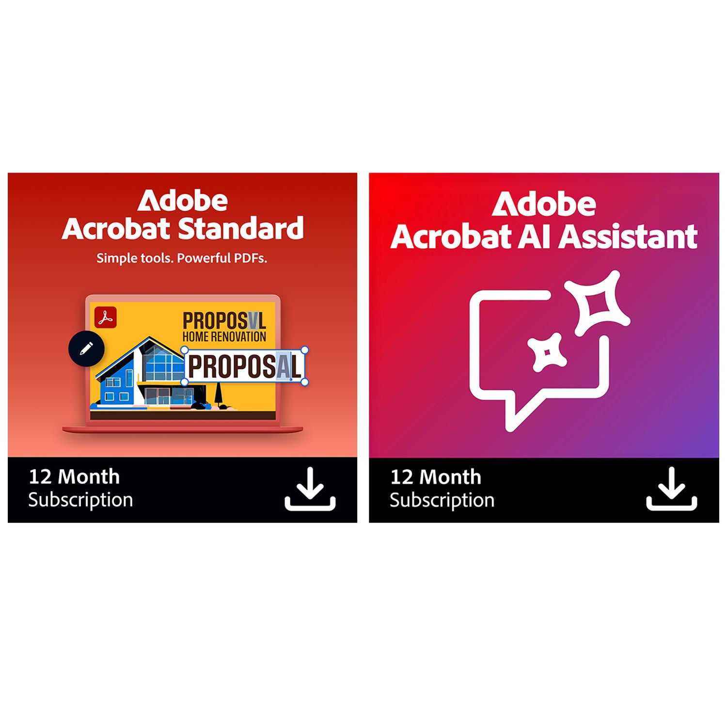 Adobe Acrobat Standard and AI Assistant Software - Mac OS, Windows (E-delivery)