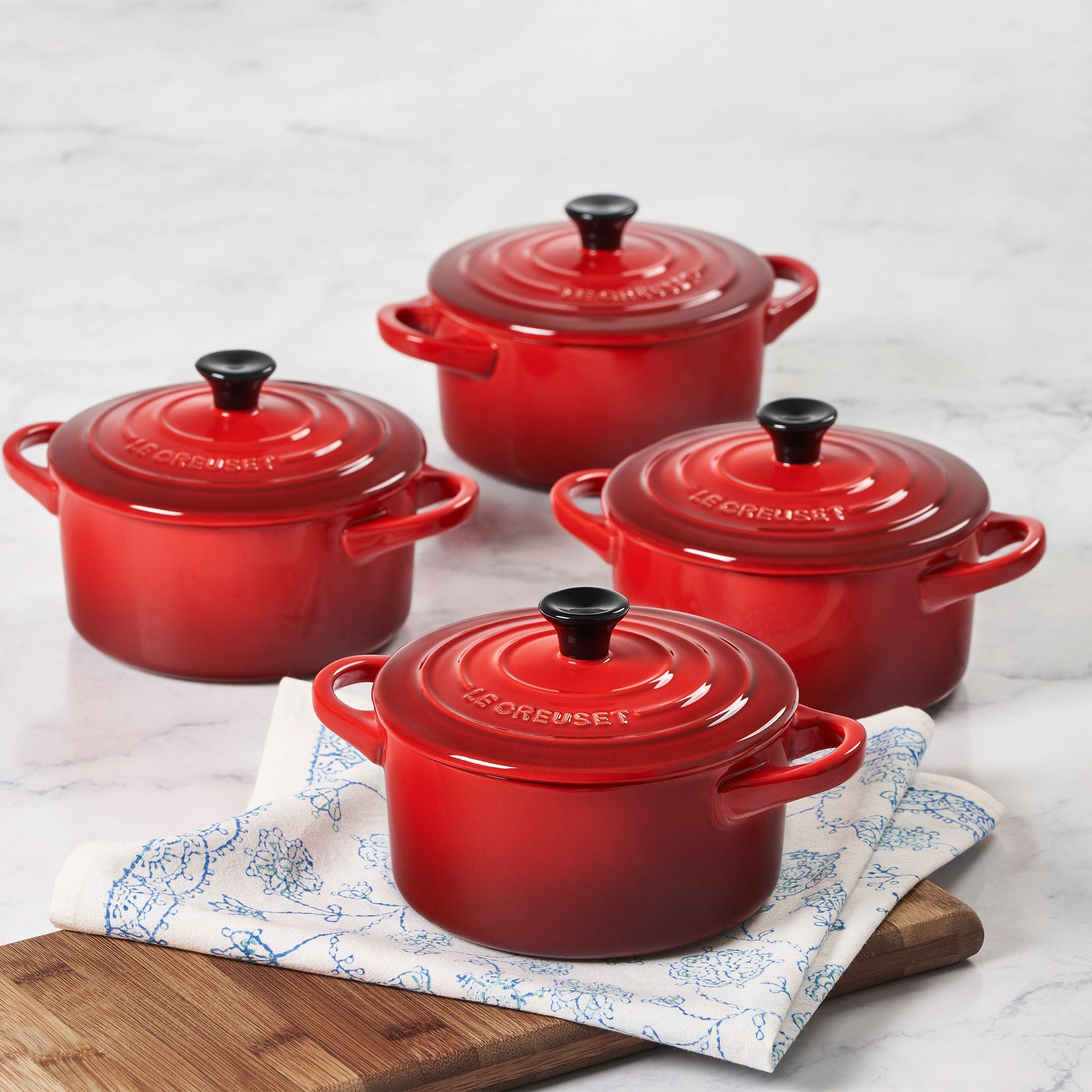 Le Creuset 4-piece Stoneware Round Cocottes