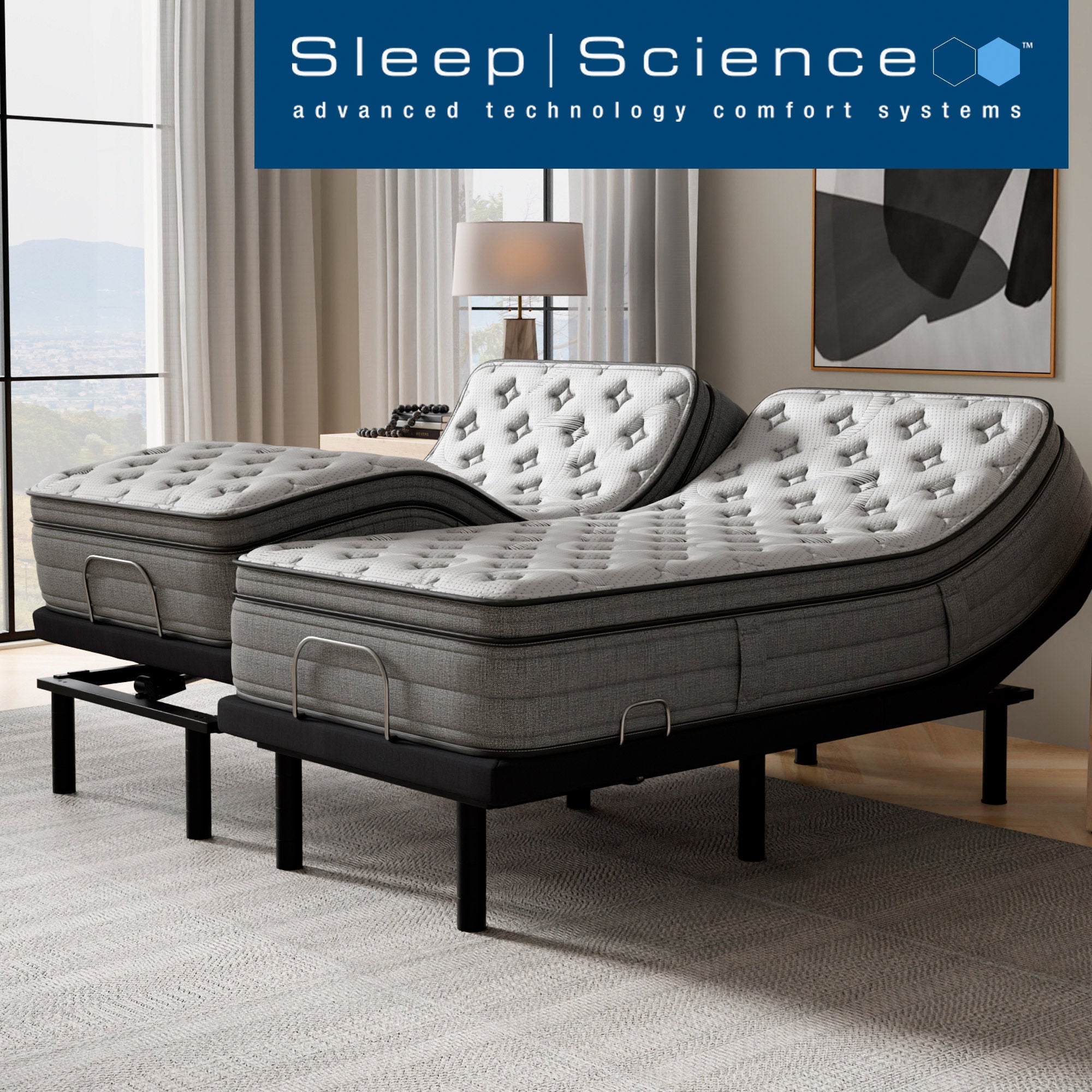 Sleep Science 13" Align IQ Euro Top Memory Foam Mattress with Adjustable Base
