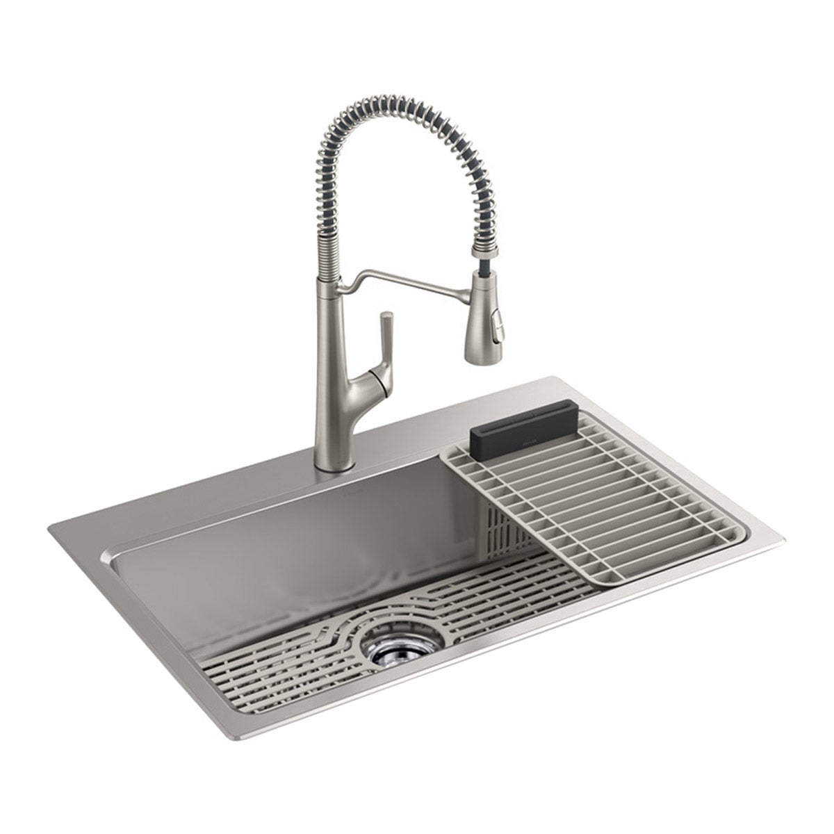 Kohler Pro-Function Kitchen Sink Kit - With Vibrant Stainless or Matte Black Faucet