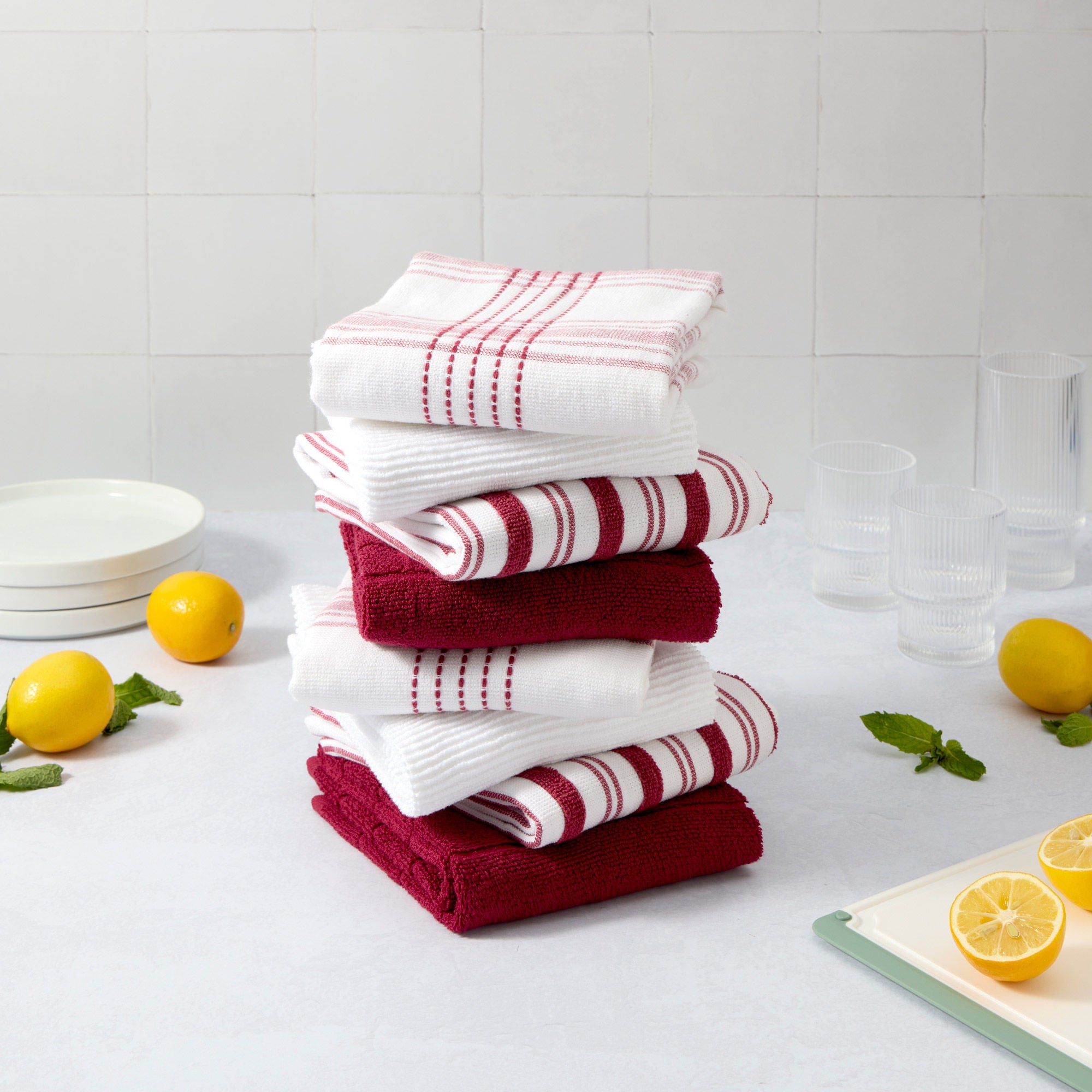 Terry Kitchen Towels, 8-pack