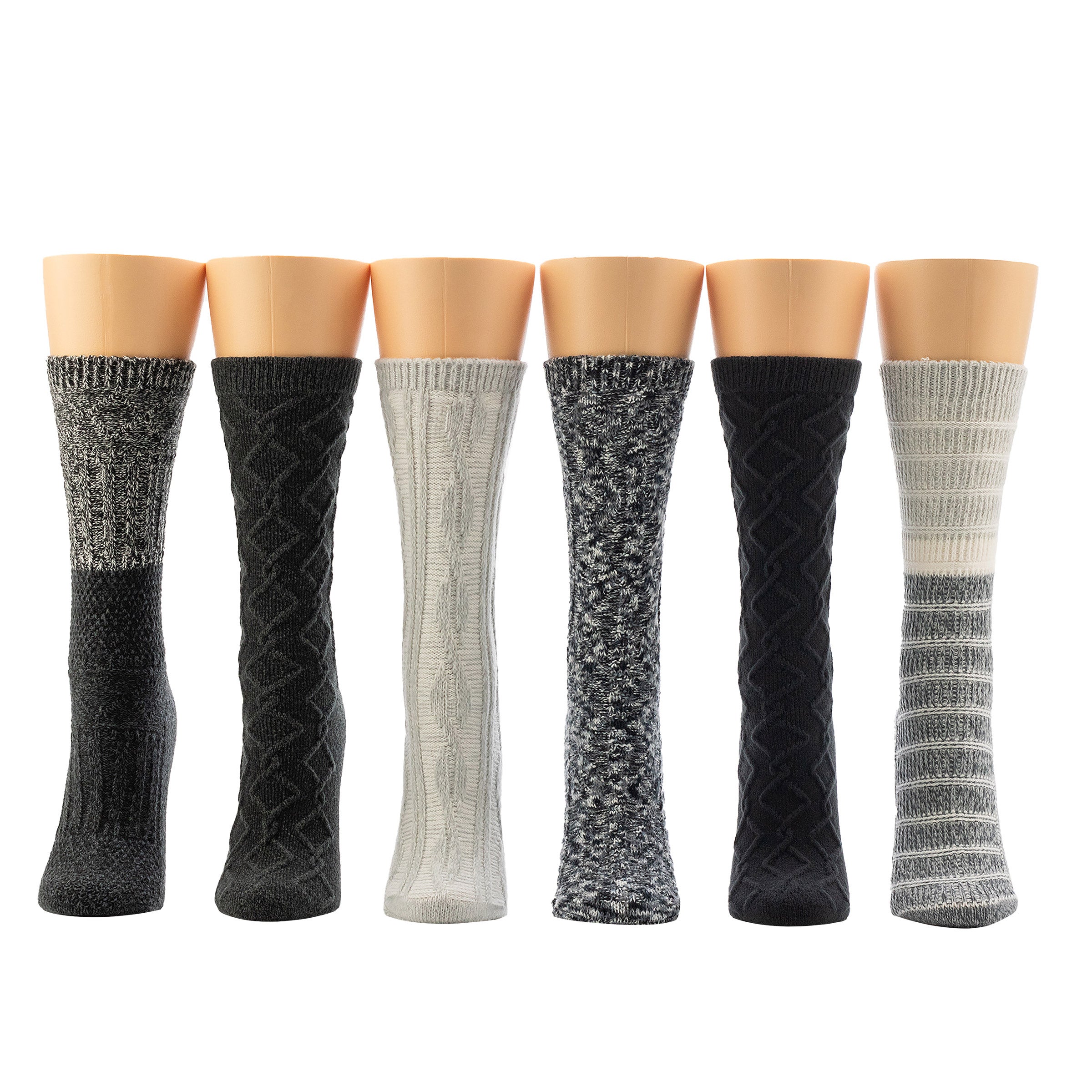 BEARPAW Women's Boot Sock, 6-pair