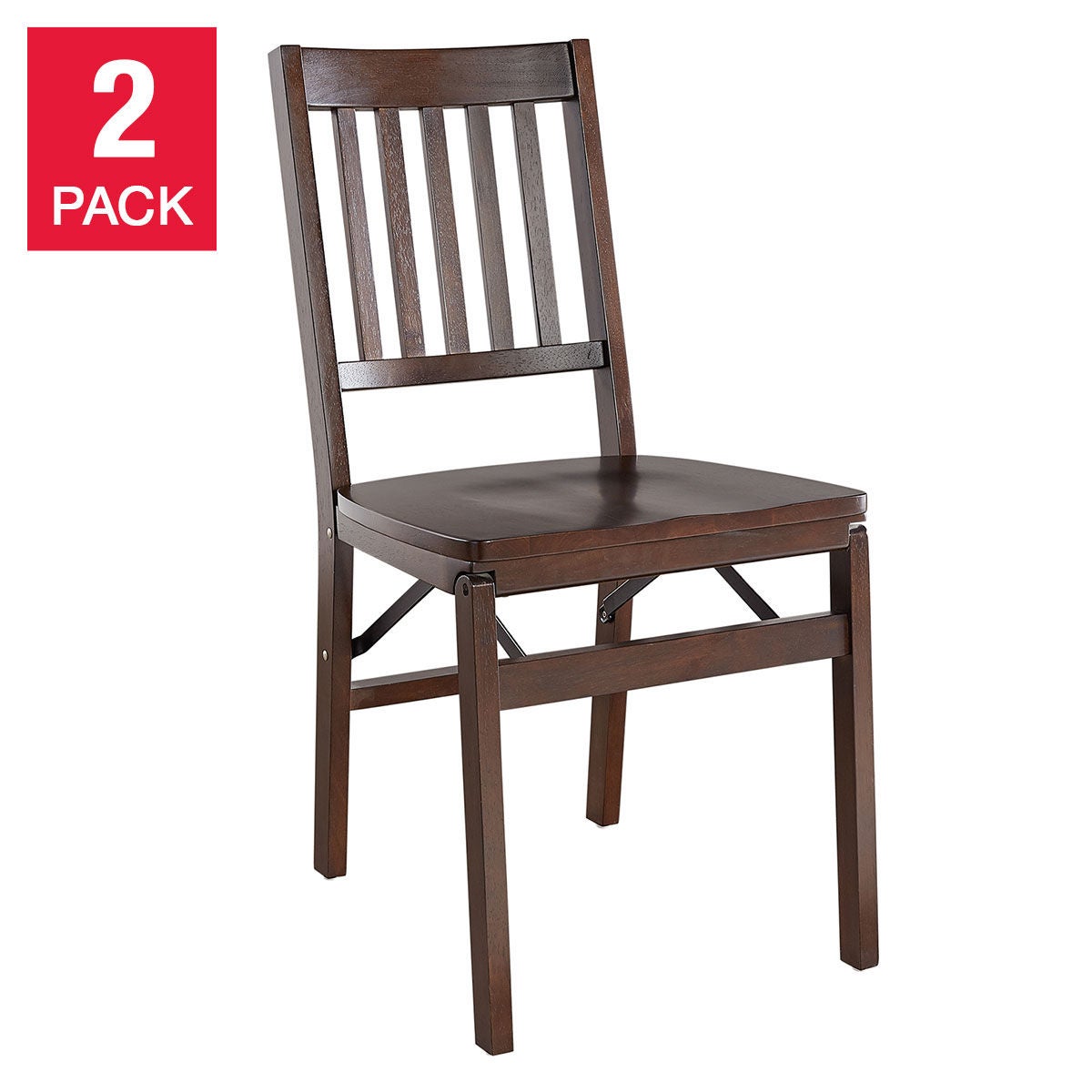 Stakmore Solid Wood Folding Chair, 2-pack