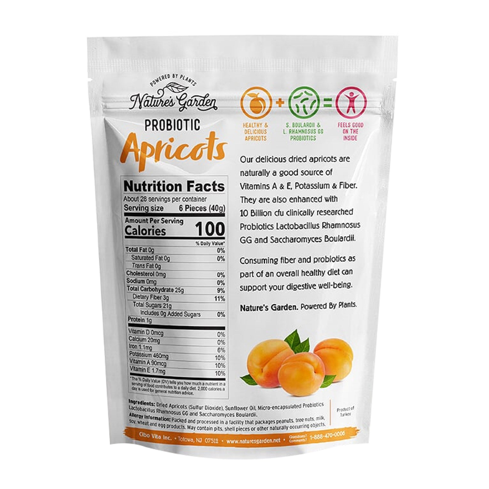 Nature's Garden Probiotic Dried Apricots, 40 oz