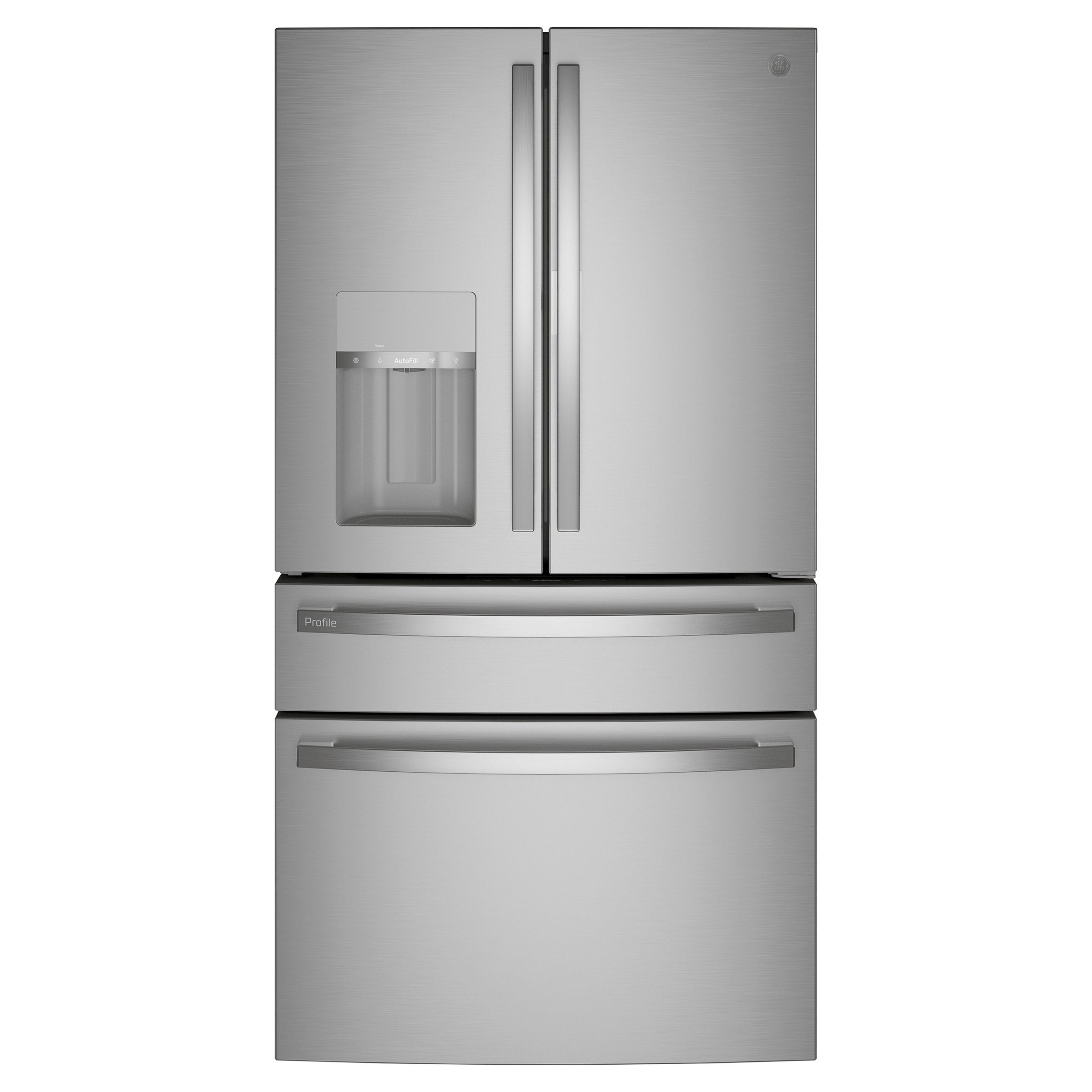 GE Profile 27.9 cu. ft. Standard Depth 4-Door French Door Refrigerator with AutoFill Water, Door-in-Door, WiFi